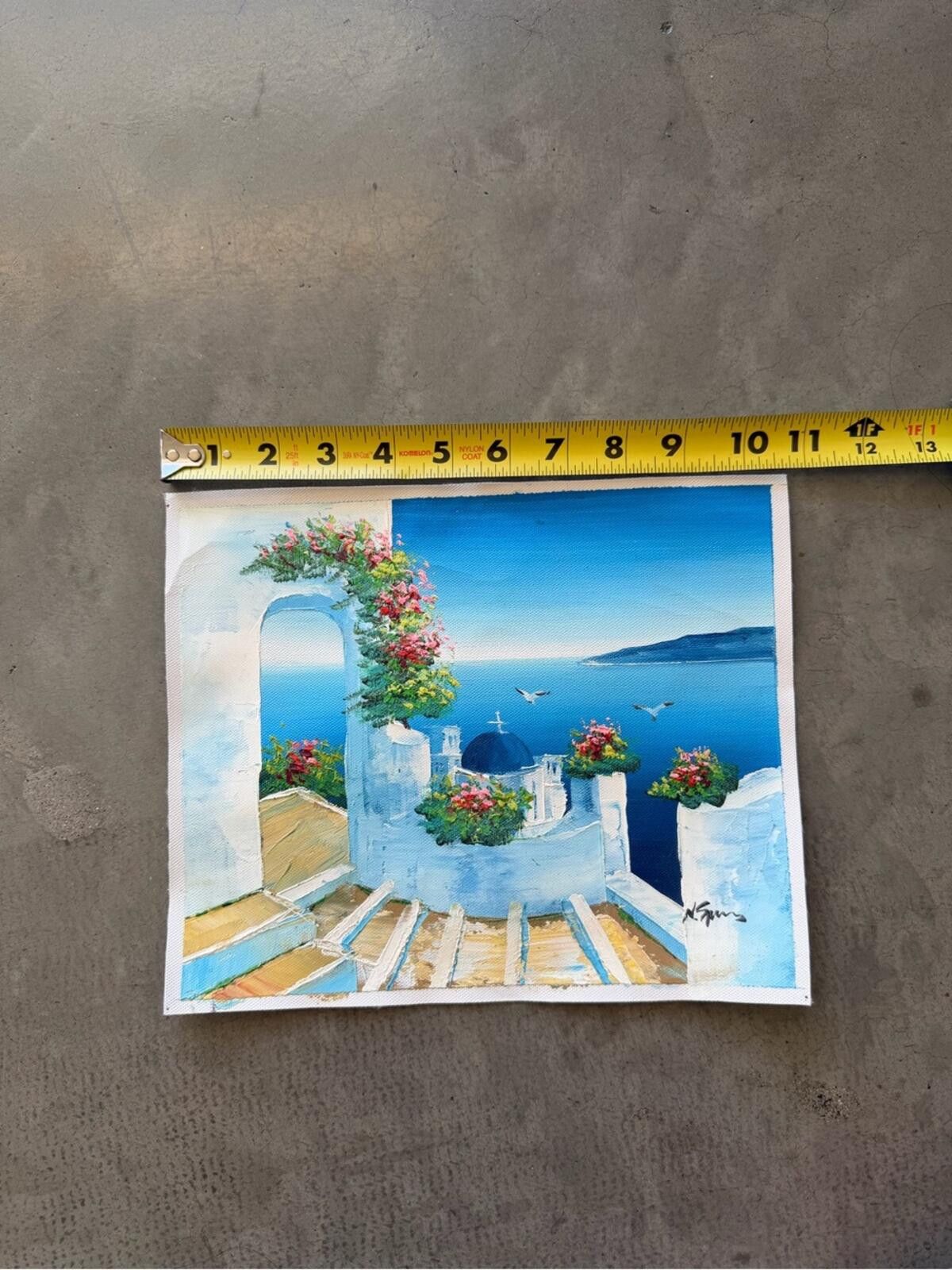Other Greece Painting / Santorini Coastal Scene / Original Art Size ONE SIZE - 3 Thumbnail