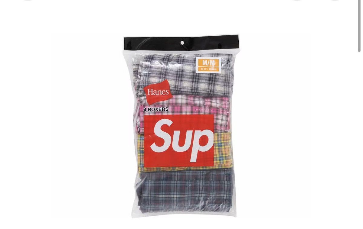 Hanes × Supreme Supreme Hanes Plaid Boxers (4 pack) | Grailed
