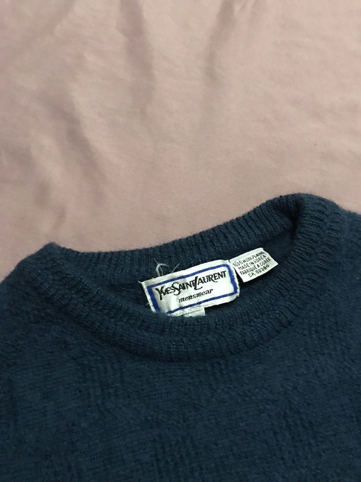 Yves Saint Laurent YVES SAINT LAURENT MADE IN KOREA PURE WOOL DAMIER CREWNECK Size US L / EU 52-54 / 3 - 4 Thumbnail