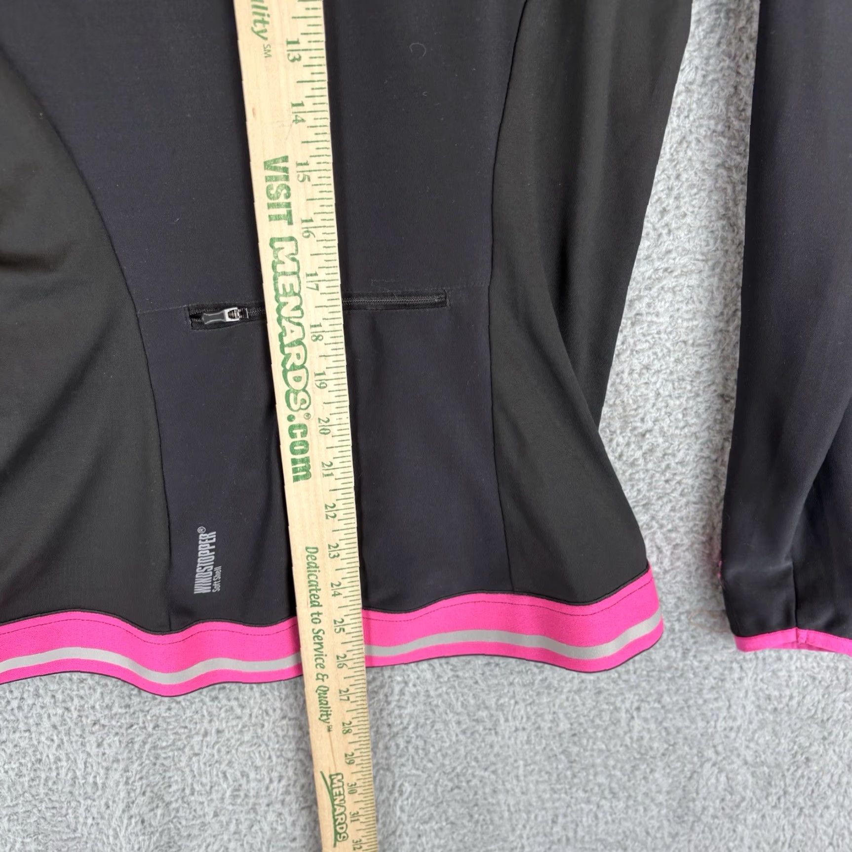 Vintage GORE RUNNING WEAR Jacket Women M Black Pink Wind Stopper Soft Shell Pockets Track Jacket Size M / US 6-8 / IT 42-44 - 7 Thumbnail