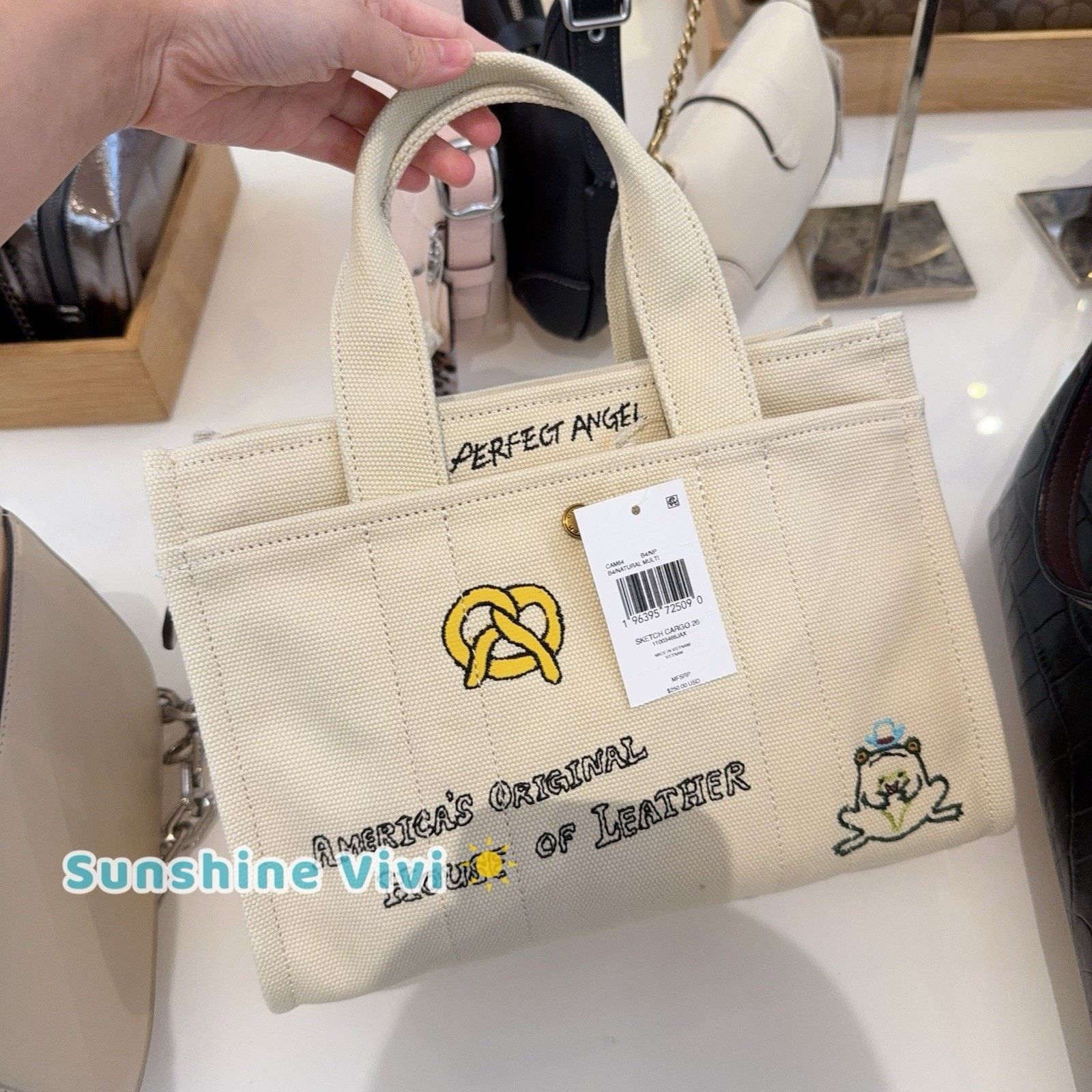 Coach NWT Coach Cargo Tote Bag 26 With Sketch Print CAM64 Handbag Size ONE SIZE - 3 Thumbnail