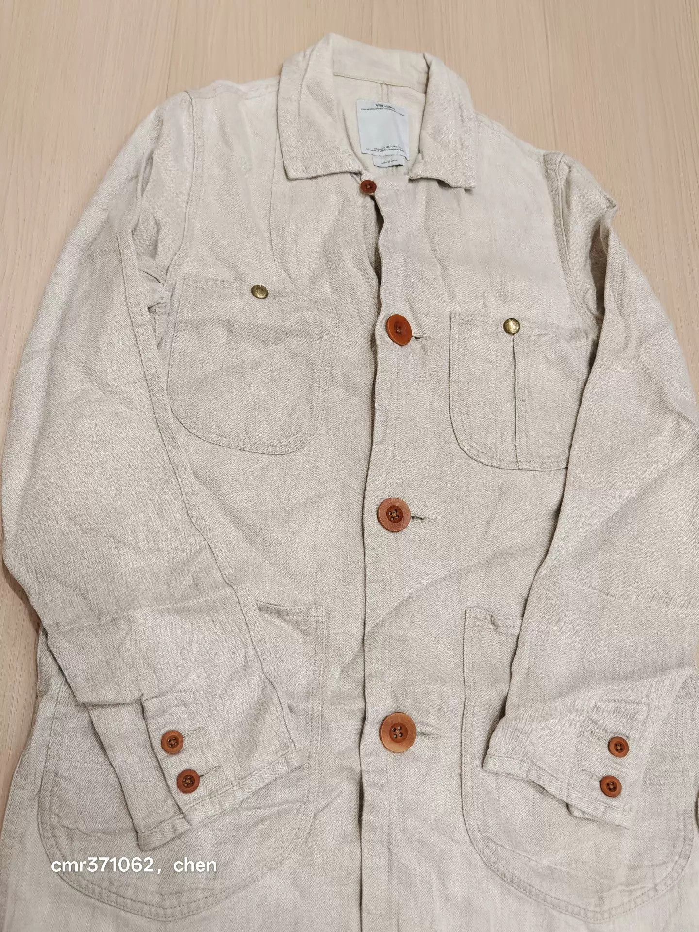 Visvim VISVIM LCC SHOP COAT Beige 0 Herringbone Linen Muddy Size US XS / EU 42 / 0 - 4 Thumbnail