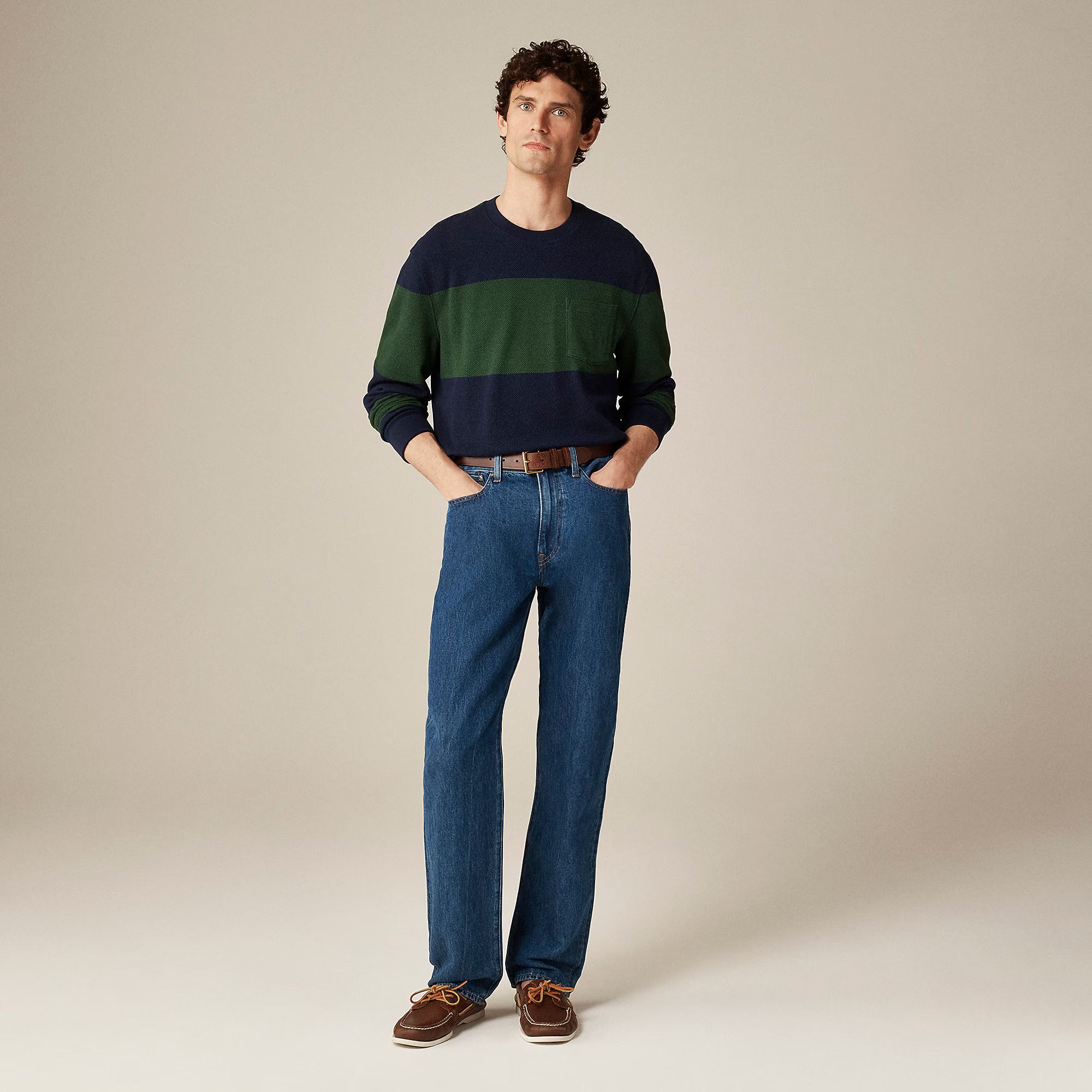 J.Crew J. Crew Macropiqué Cotton Stripe Woven Top Size US M / EU 48-50 / 2 - 2 Thumbnail
