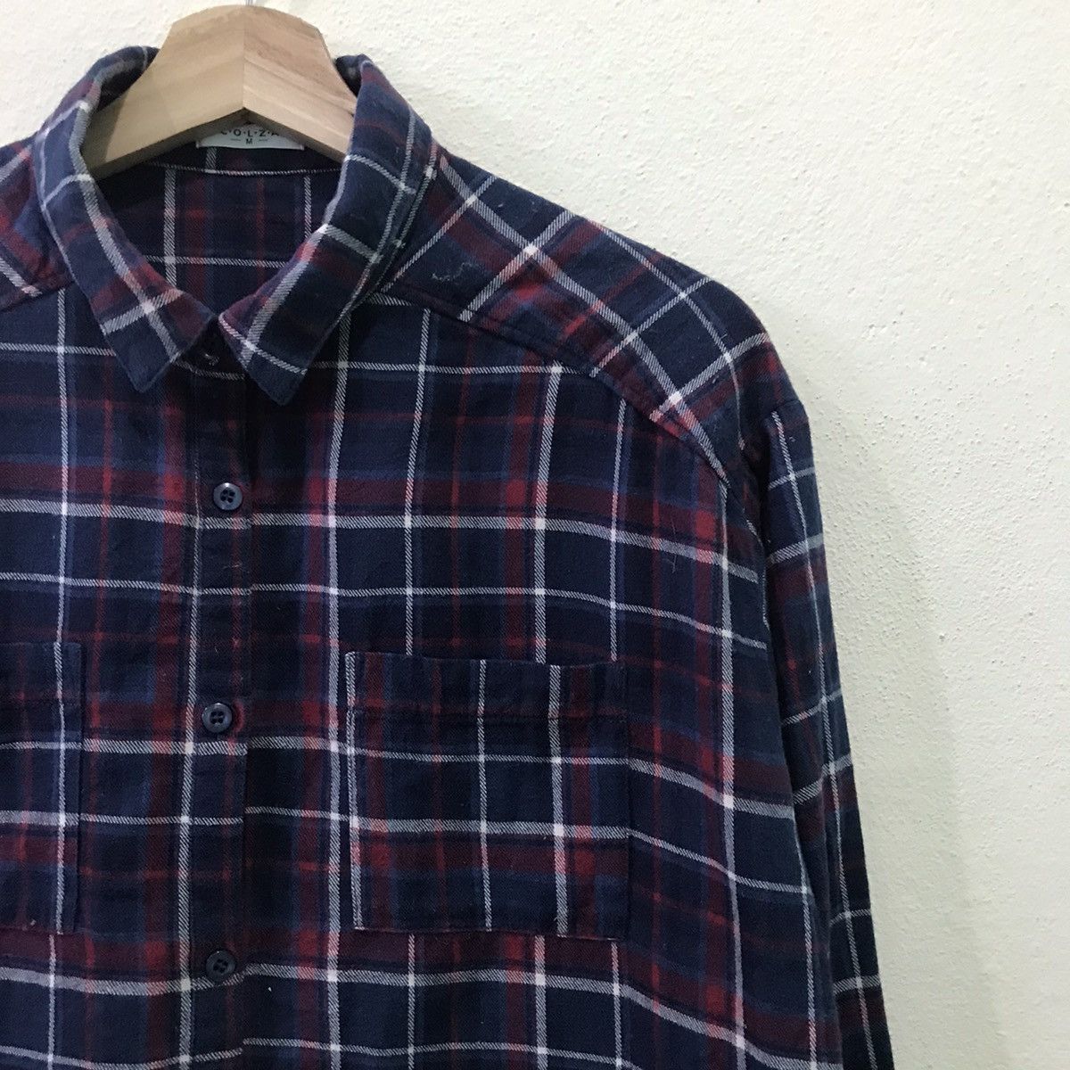 Flannel × Japanese Brand Vintage Colza Plaid Tartan Flannel Shirt Size M / US 6-8 / IT 42-44 - 3 Thumbnail
