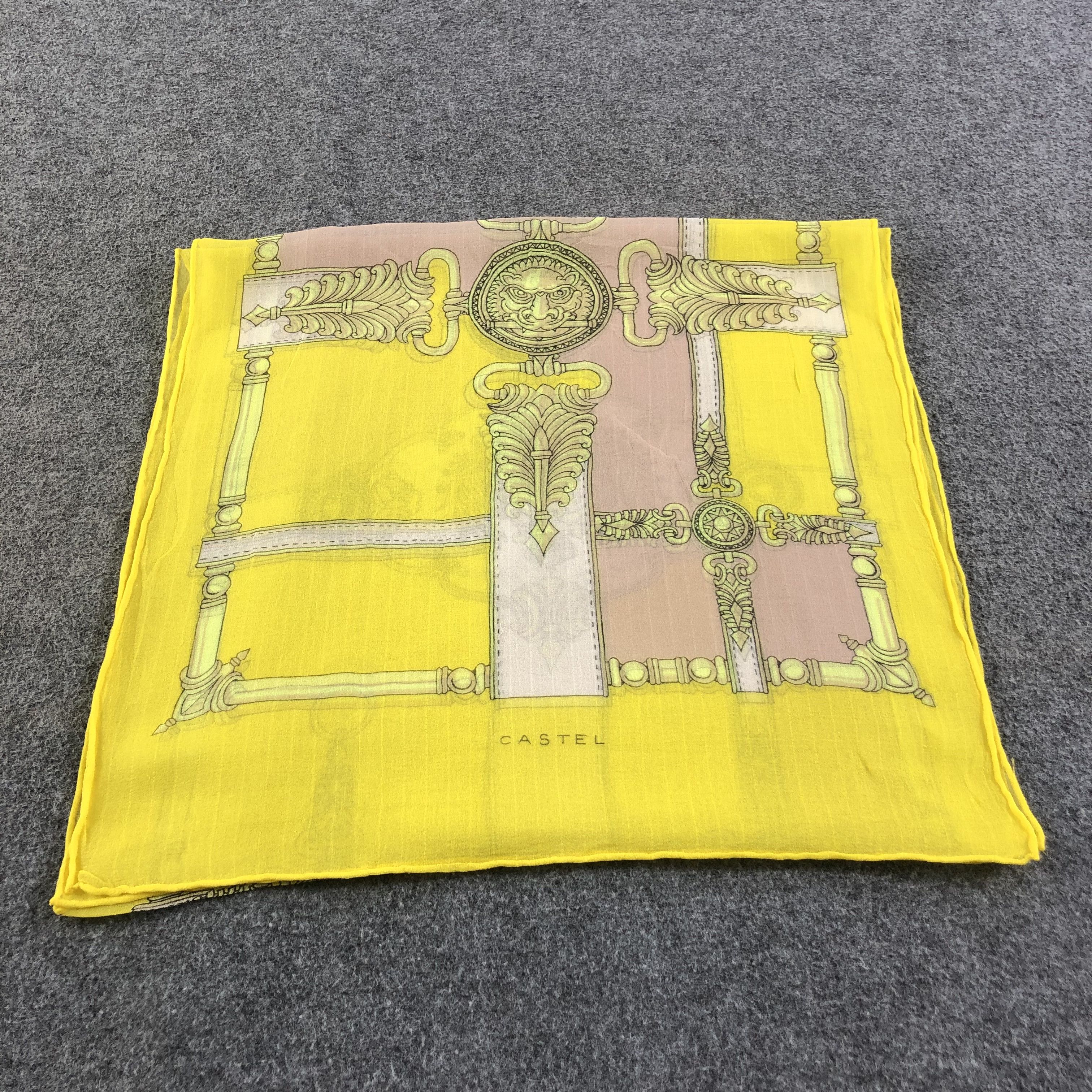 Vintage Castel Luxury Silk Stole Silk Scarf M835 Size ONE SIZE - 1 Thumbnail