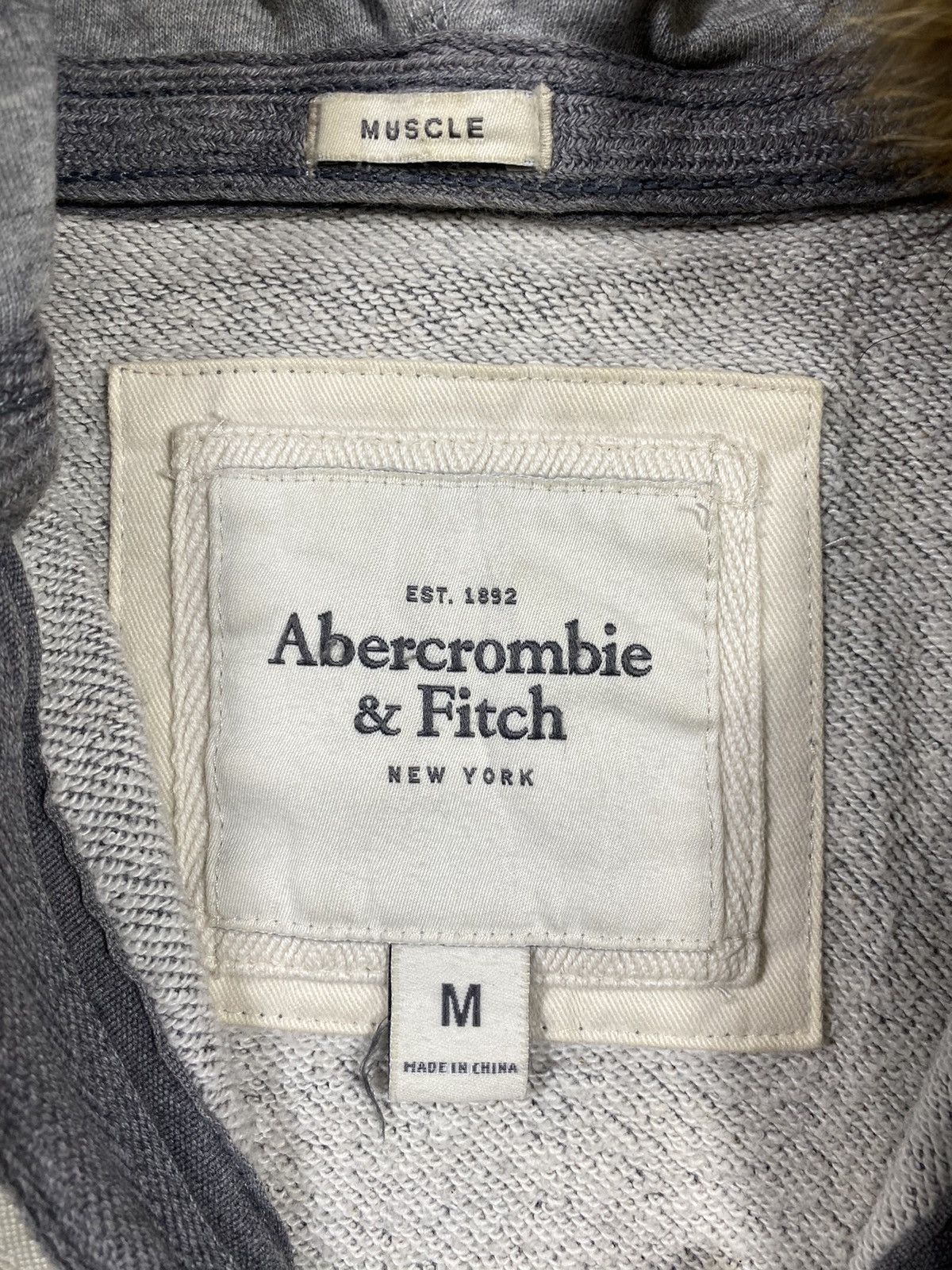 Abercrombie & Fitch Abercrombie&Fitch Faded Distressed Fur Zip Hoodie Ifsix lgb Size US M / EU 48-50 / 2 - 5 Thumbnail