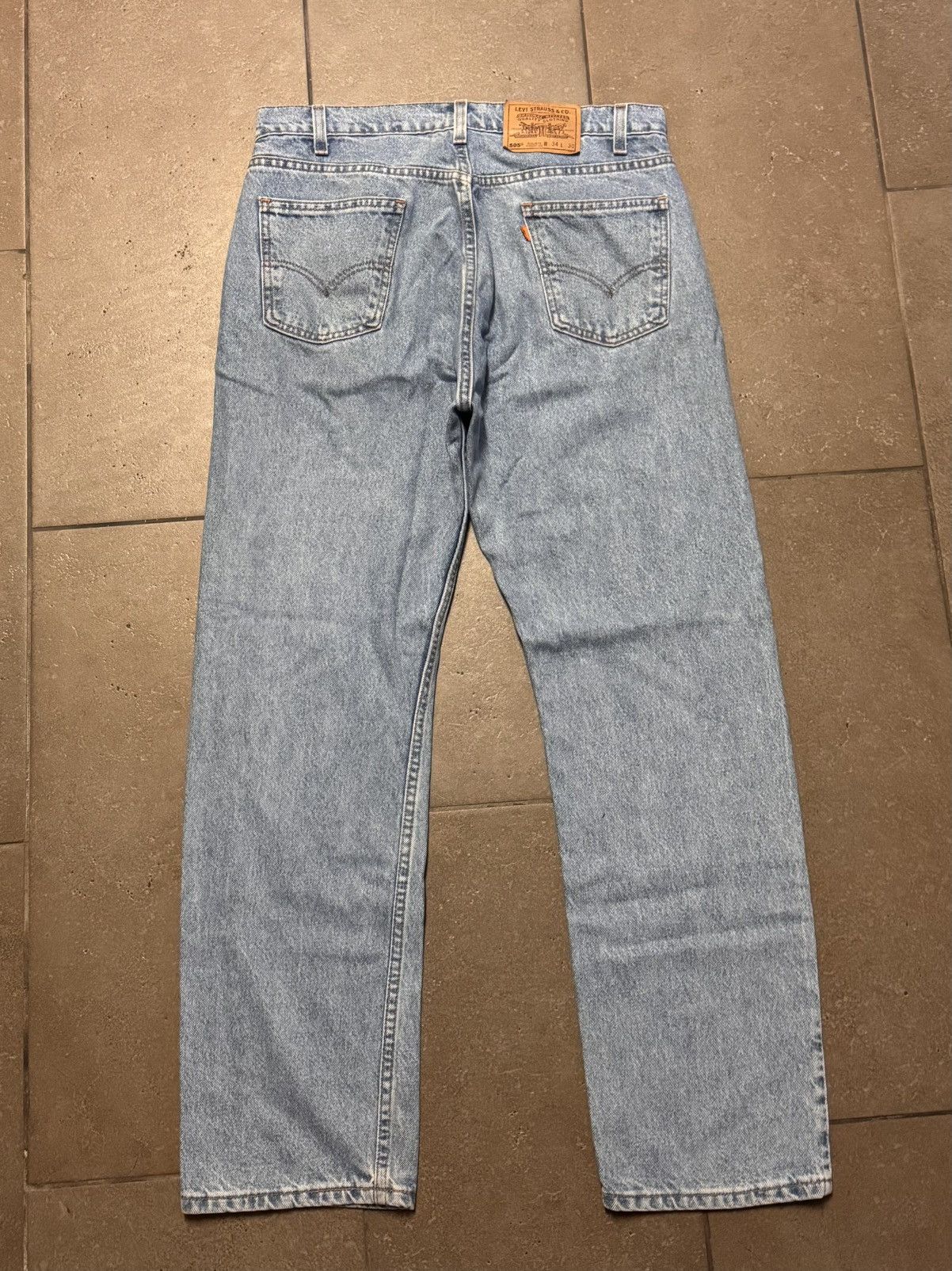 Levi's Vintage 90s Levi’s 505 Orange Tag Made in USA Denim Jeans Size US 34 / EU 50 - 2 Thumbnail