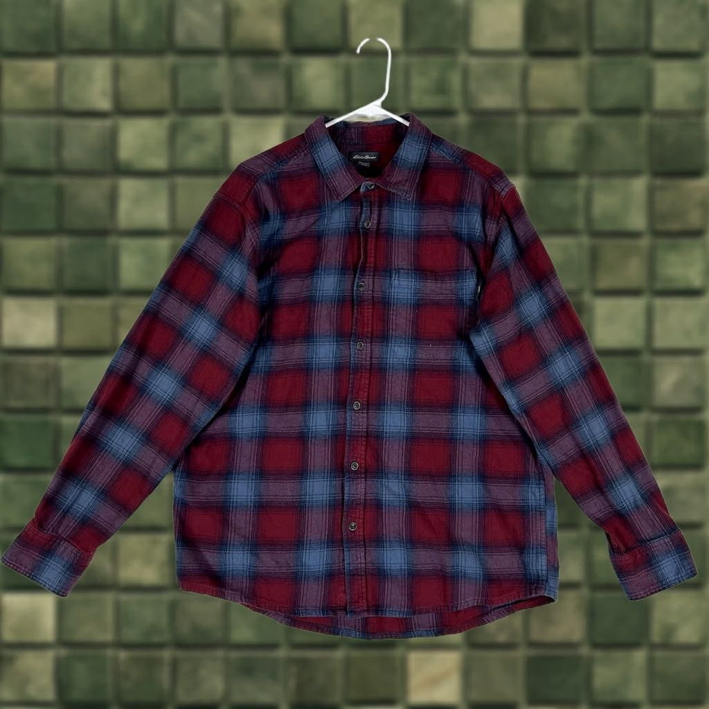 Eddie Bauer Eddie Bauer Button-Up Plaid Flannel Shirt Mens XL Long Sleeve Classic Preppy Top Size US XL / EU 56 / 4 - 1 Thumbnail