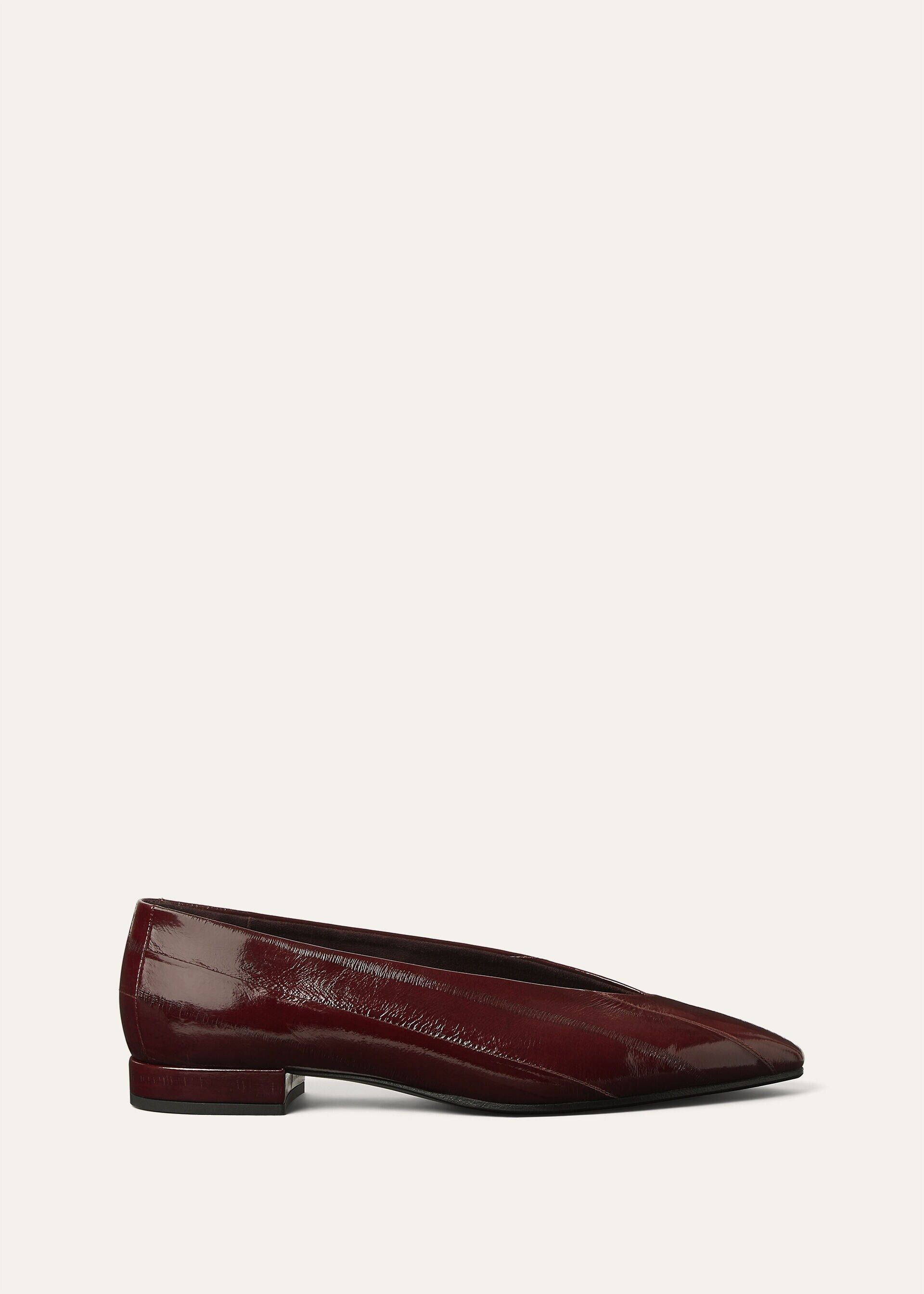 Loro Piana os11x0326 FAQ9685 Rebecca Ballet Flats in Deep Ruby Wine Size US 6 / IT 36 - 1 Thumbnail