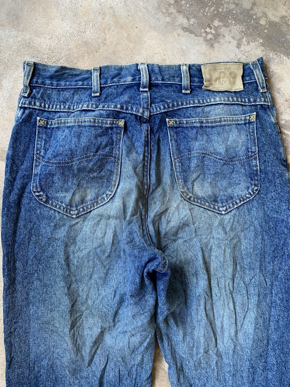 Lee × Vintage Vintage Lee Distressed Denim Size US 32 / EU 48 - 3 Thumbnail