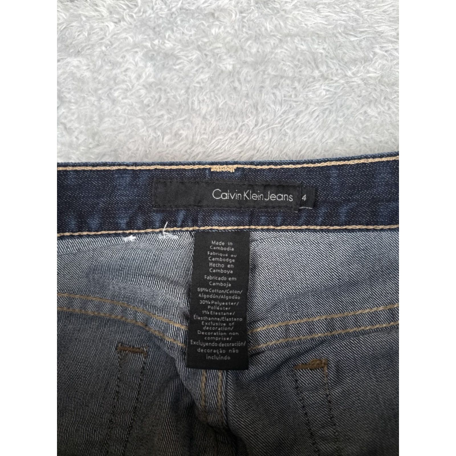 Calvin Klein VINTAGE Calvin Klein Jeans Women 28x28 Denim Flared Dark Blue Cotton Low Rise 28 Inseam 5-Pocket Womens Jeans Size 27" / US 4 / IT 40 - 6 Thumbnail