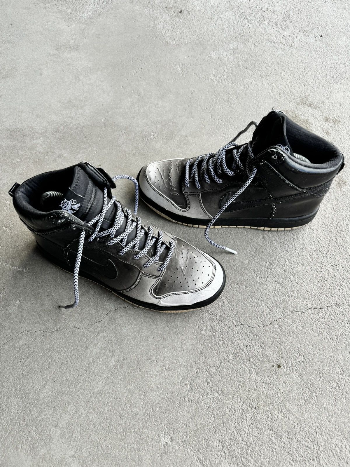 image of Vintage Nike Dunk Hi Supreme Spark 'destroyers' Dark Shoes in Black, Men's (Size 8)