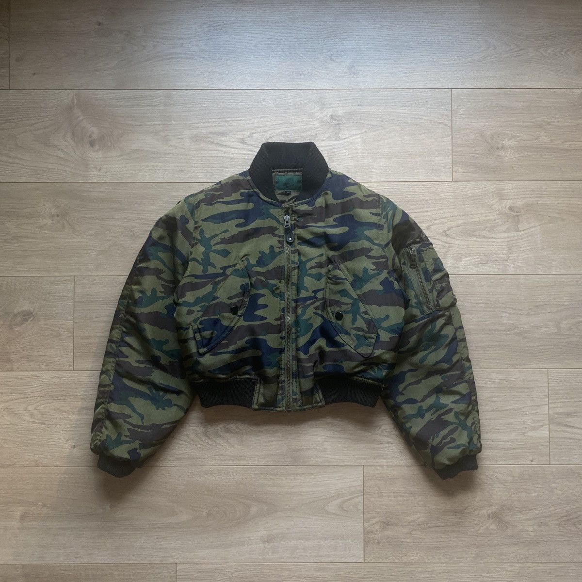 Jean Paul Gaultier 1990s Junior Gaultier Heart Camo MA-1 Bomber 