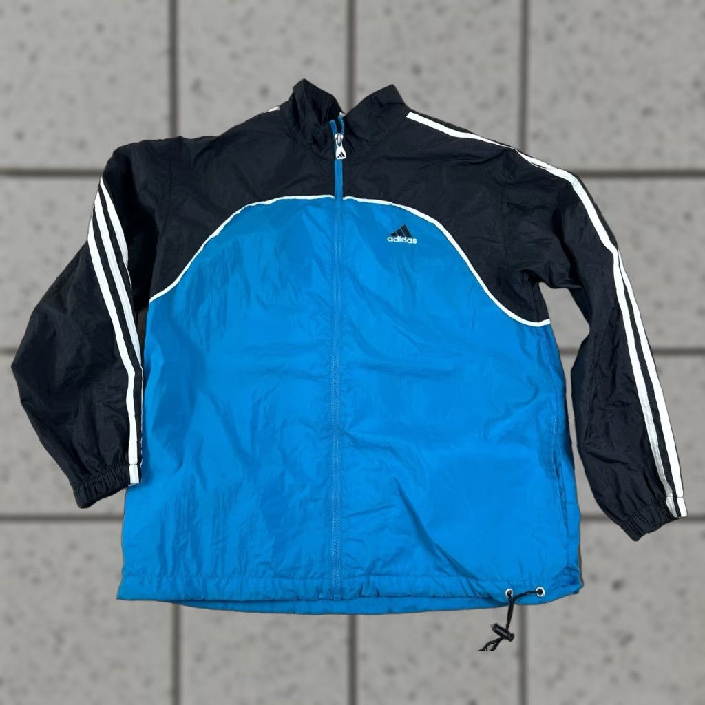 Adidas VINTAGE Adidas Windbreaker Track Jacket Blue Black M 90s Mens Size US M / EU 48-50 / 2 - 1 Thumbnail