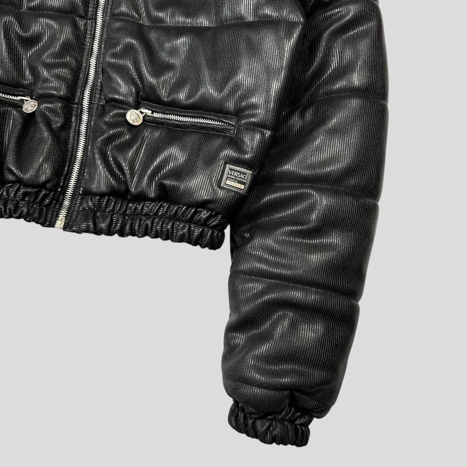 Versace Versace VJC 90’s Liquid Silk Ribbed Cropped Puffer - S/M Size M / US 6-8 / IT 42-44 - 2 Thumbnail