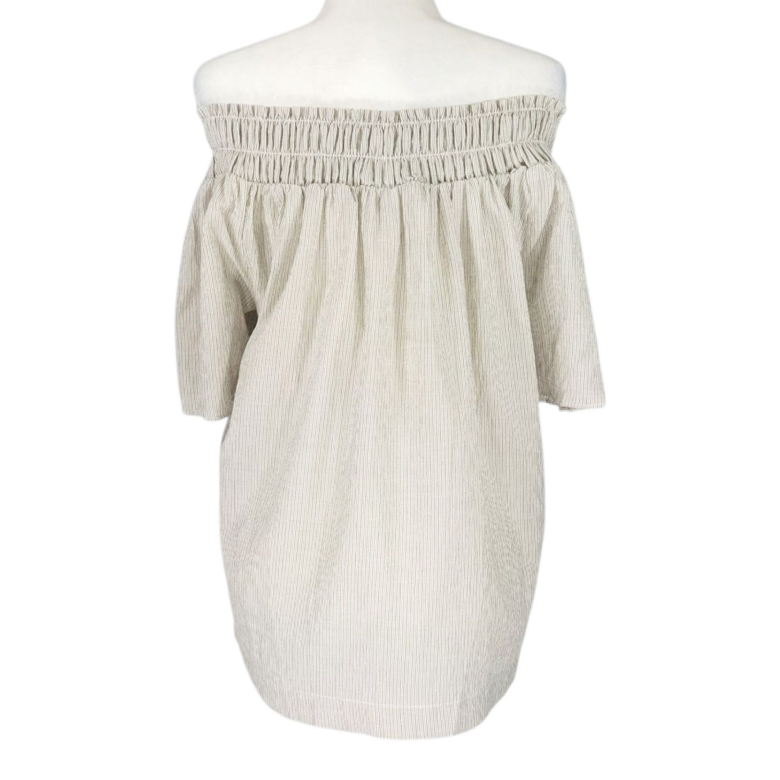 Other NWT A New Day Short Sleeve Smocked Yoke Top Sz M Olive Green Size M / US 6-8 / IT 42-44 - 5 Thumbnail