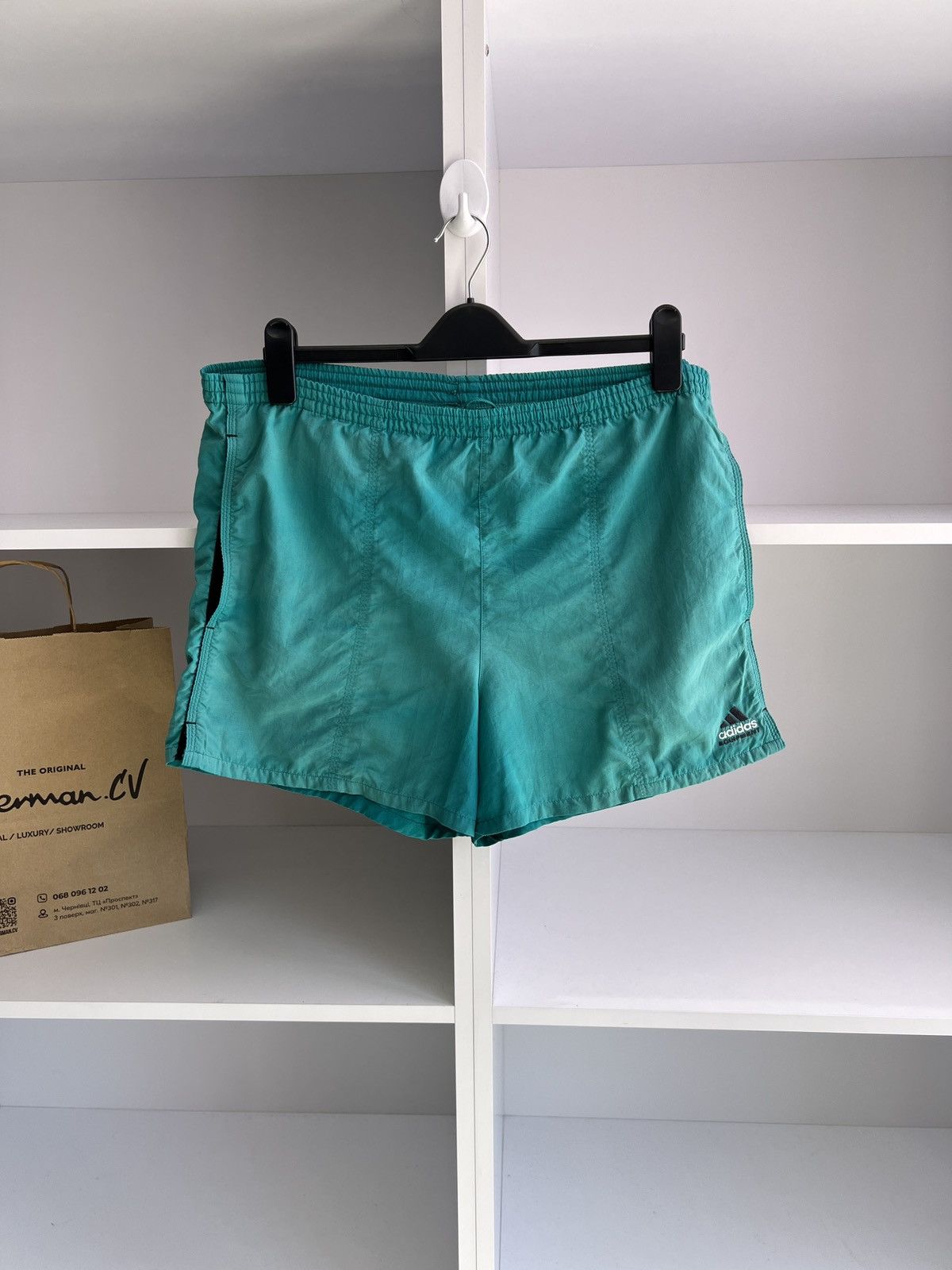 Adidas × Vintage Vintage Adidas Equipment Shorts Size US 35 - 5 Thumbnail