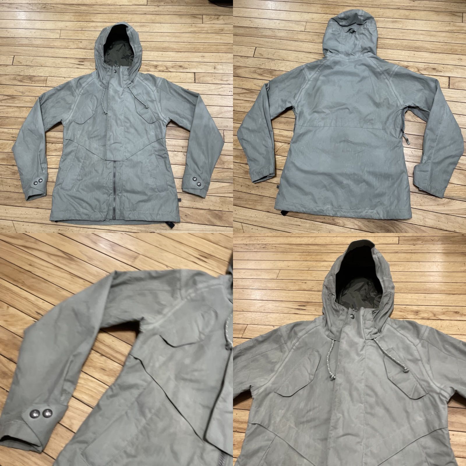 Burton VINTAGE Burton DryRide Snowboard Jacket Women M Vents Zip Gaiter Ski Snow Green Grunge Size M / US 6-8 / IT 42-44 - 10 Thumbnail