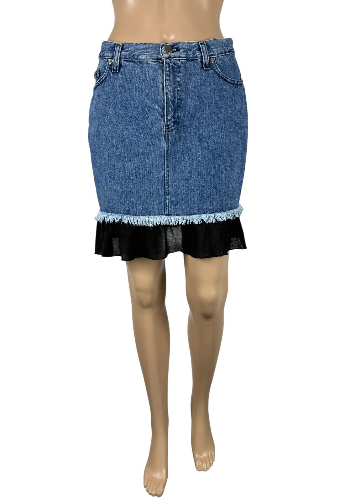 Moschino Moschino Jeans Vintage Mini Denim Skirt size IT44 US10 Size 30" / US 8 / IT 44 - 2 Thumbnail