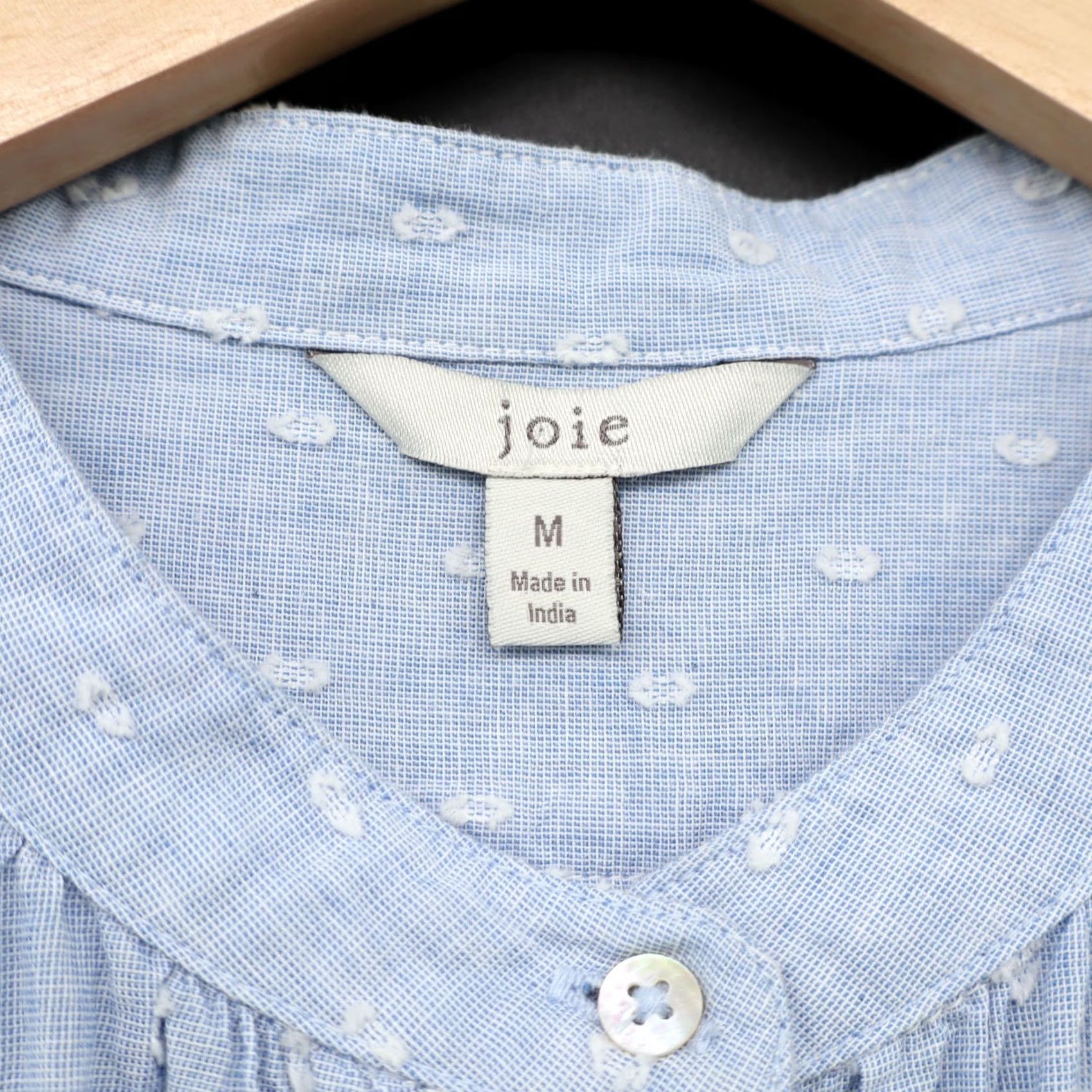Joie JOIE Shirt Dress Womens Adel Cotton Fil Coupe Tiered Mini Cornflower Blue Sz M Size M / US 6-8 / IT 42-44 - 3 Thumbnail
