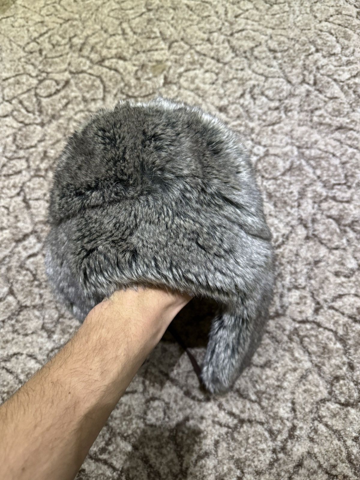 Hysteric Glamour × Vintage Vintage Crazy Y2K Mohair Fuzzy Hat Ushanka Punk Huge Size ONE SIZE - 4 Thumbnail