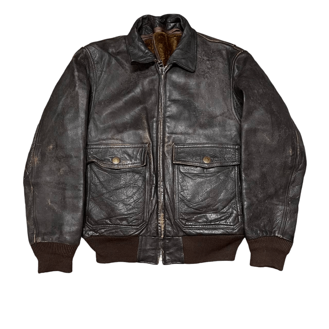 Japanese Brand Vintage Bahron Leather Wear Bomber Jacket Size US M / EU 48-50 / 2 - 1 Thumbnail