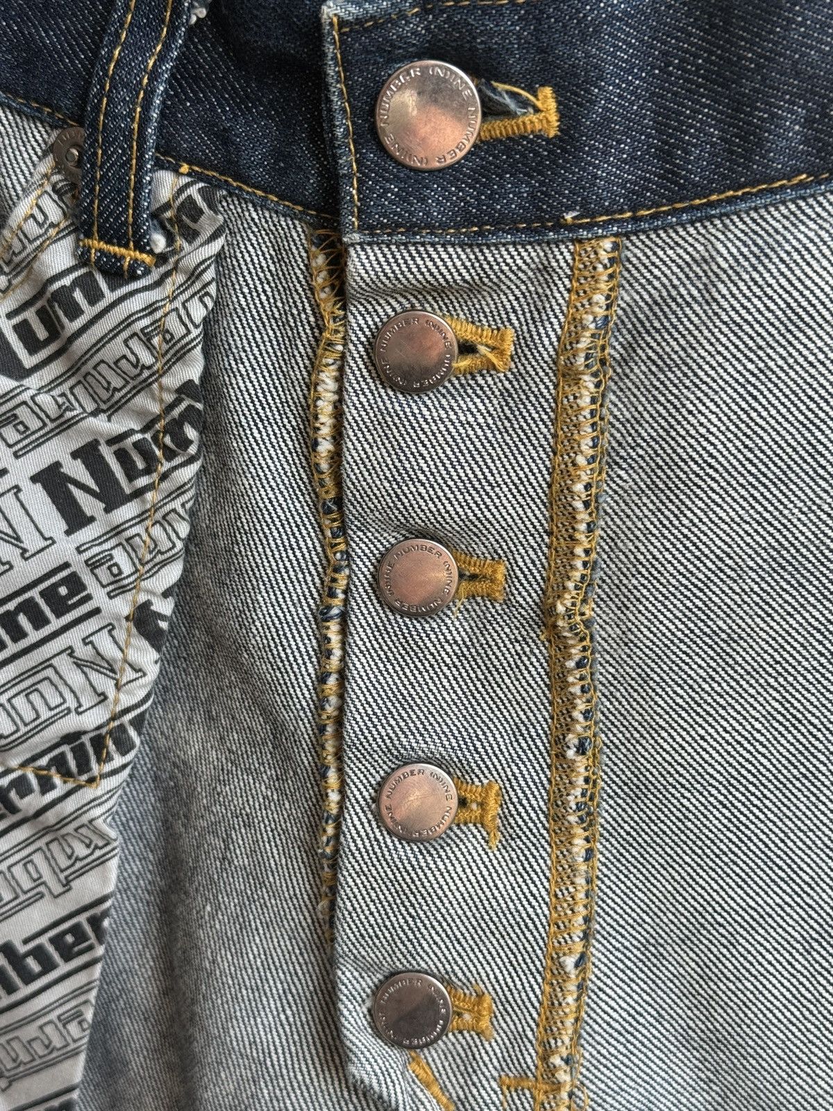 Number (N)ine Number (N)ine SS2000 Inside Out Denim Jeans Size US 28 / EU 44 - 3 Thumbnail