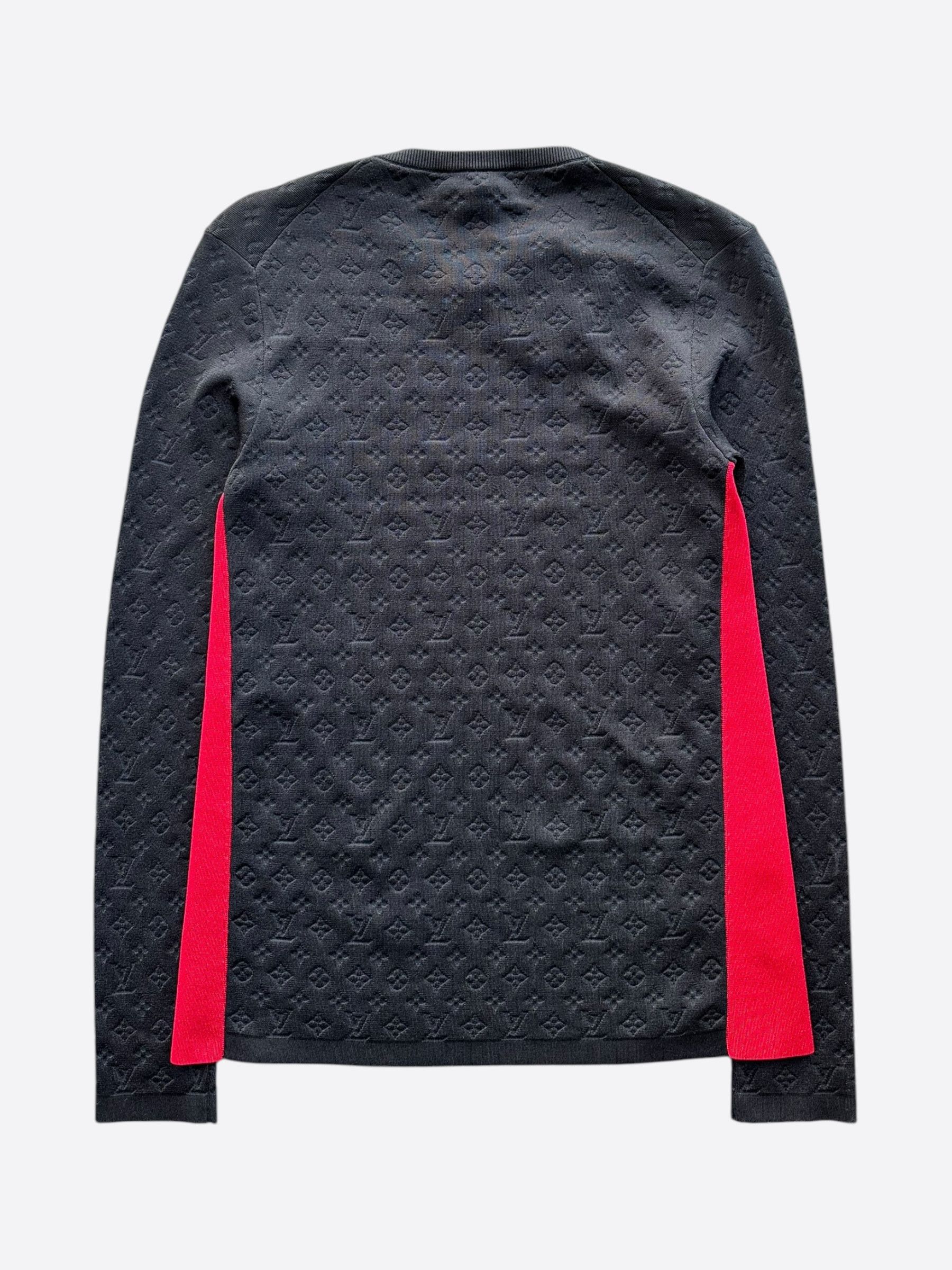 Louis Vuitton Louis Vuitton Black & Red Monogram Women's Sweater Size XS / US 0-2 / IT 36-38 - 2 Thumbnail