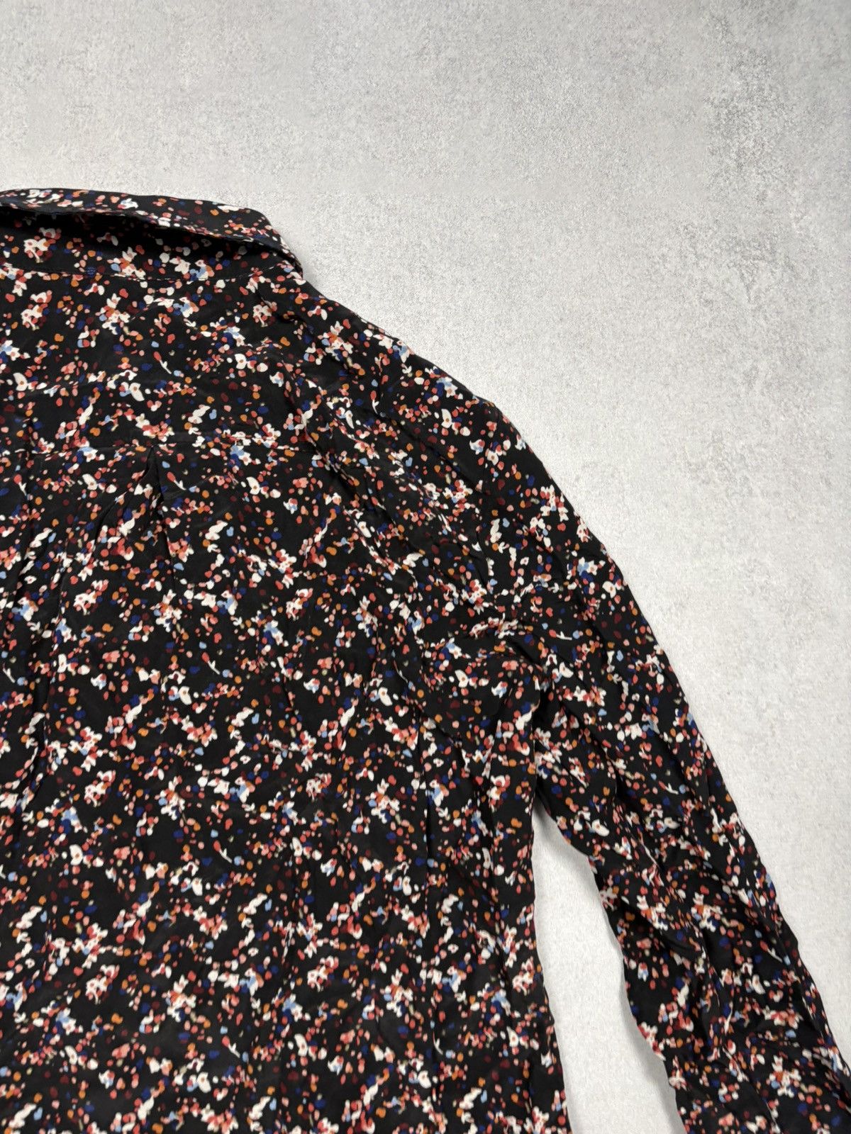 Sezane Sézane Silk Button Up Pocket Shirt Size 36 Black Multicolor Size XS / US 0-2 / IT 36-38 - 15 Thumbnail