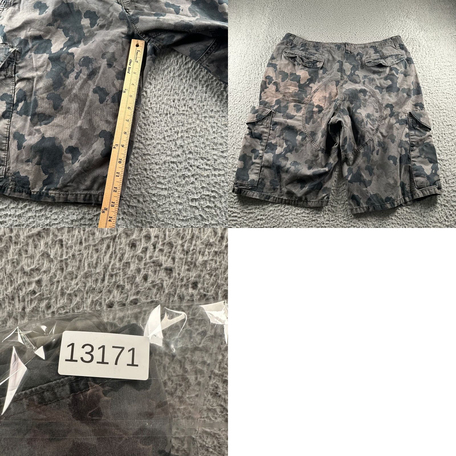 Gap GAP Cargo Shorts Mens 40 Gray Camo 100% Cotton Relaxed Button Fly Size US 40 / EU 56 - 8 Thumbnail