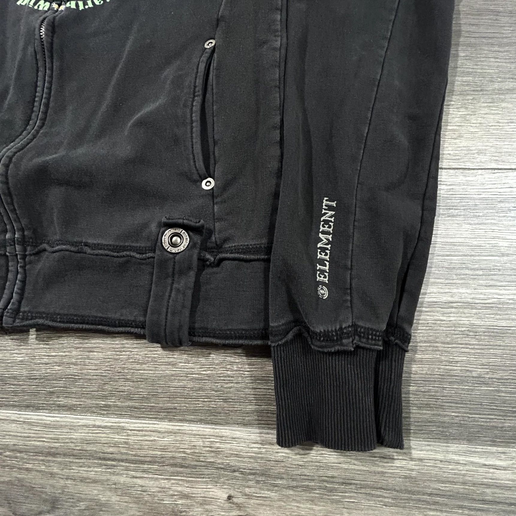 Element VINTAGE Element Jacket Womens Small Black Full Zip Track 90s Logo Graphic Size S / US 4 / IT 40 - 4 Thumbnail