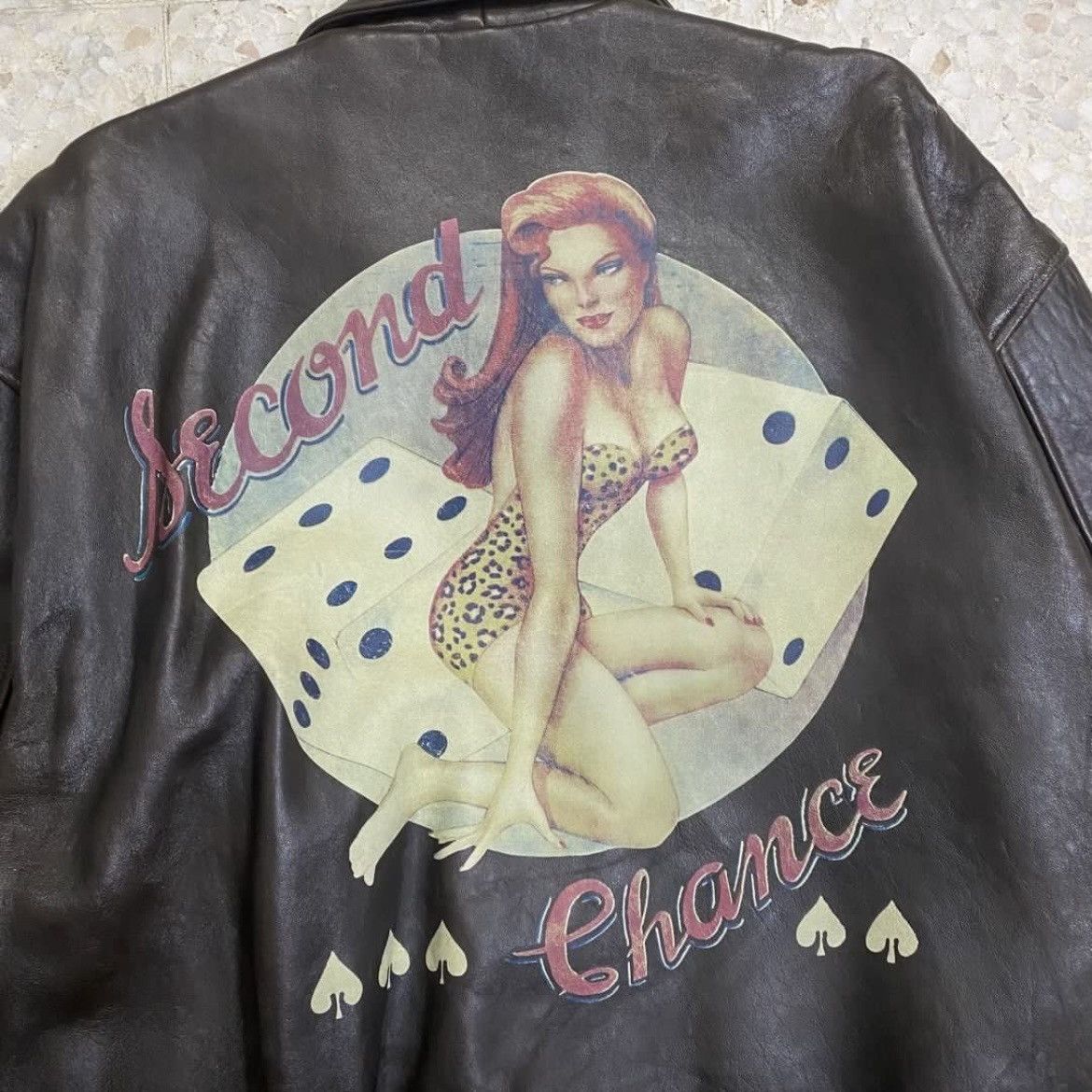 Vintage Vintage 90s Army Leather Jacket Size US XL / EU 56 / 4 - 9 Thumbnail