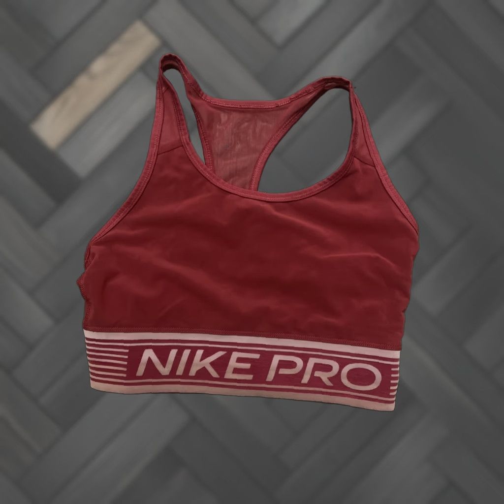 Nike Nike Womens Pro Training No Pad Racerback Wireless Red Sports Bra Size Medium Size ONE SIZE - 1 Thumbnail