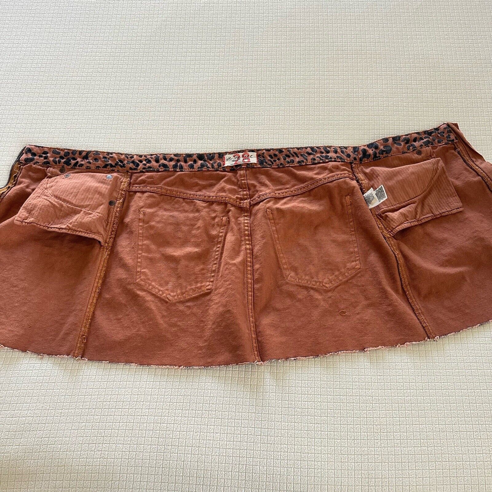 Free People Free People We The Free Leopard Denim Mini Skirt Size 28 Size 28" / US 6 / IT 42 - 12 Thumbnail