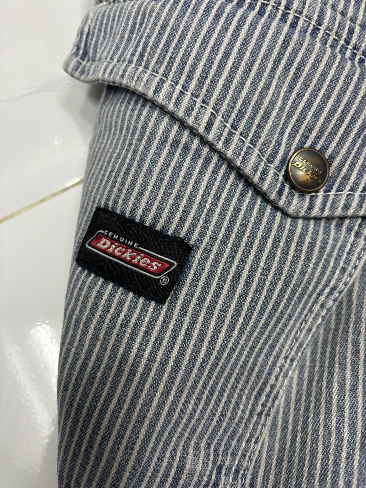 Carhartt 🔥VINTAGE DICKIES HICKORY STRIPE CARPENTER PANTS JEANS Size US 29 - 9 Thumbnail