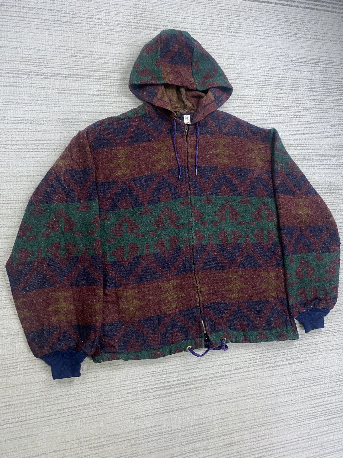 Vintage Vintage 80s Navajo Made In USA Zipper Hoodie Size US M / EU 48-50 / 2 - 3 Thumbnail