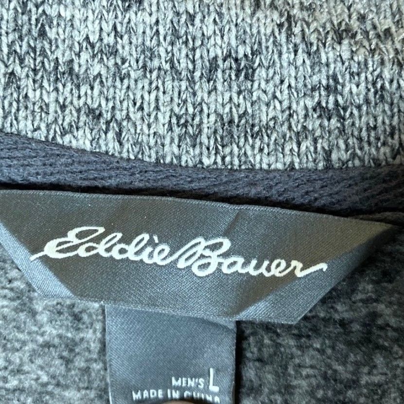 Eddie Bauer Eddie Bauer Mens Sweater Gray Pullover 1/4 Snap Mock Radiator Fleece Large Size US L / EU 52-54 / 3 - 6 Thumbnail