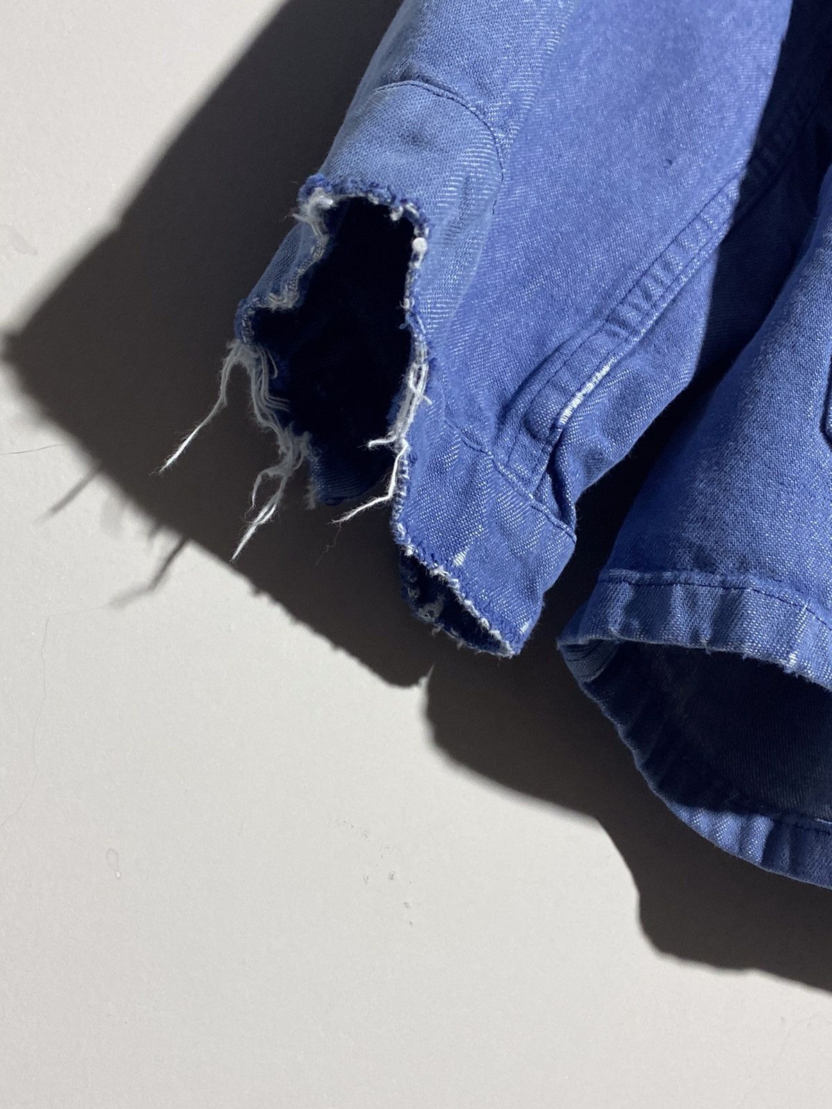 Vintage Vintage 90s workwear distressed denim jacket Size US XL / EU 56 / 4 - 5 Thumbnail