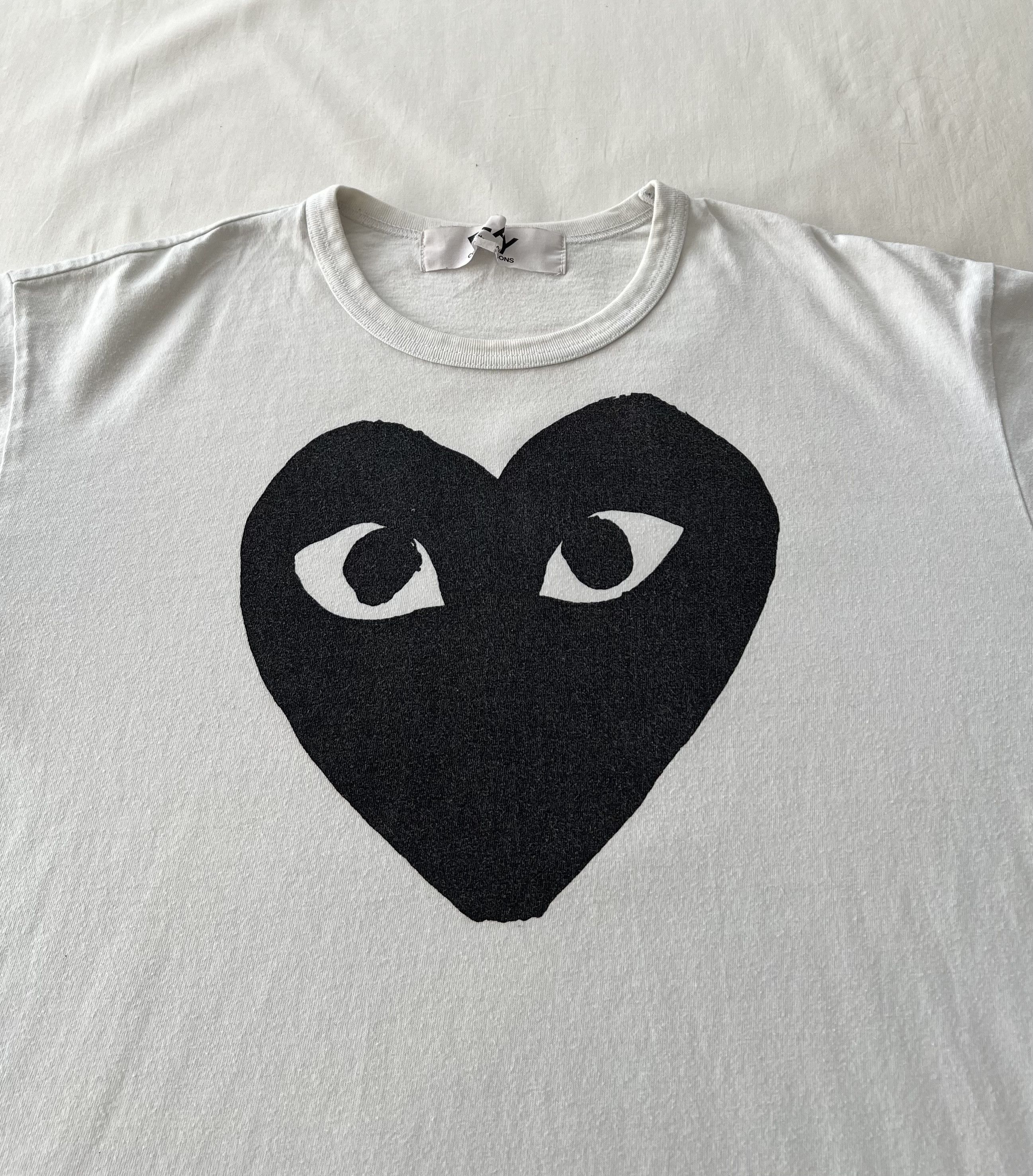 Comme des Garcons PLAY Comme des Garcons Play CDG White T-shirt Size US L / EU 52-54 / 3 - 3 Thumbnail