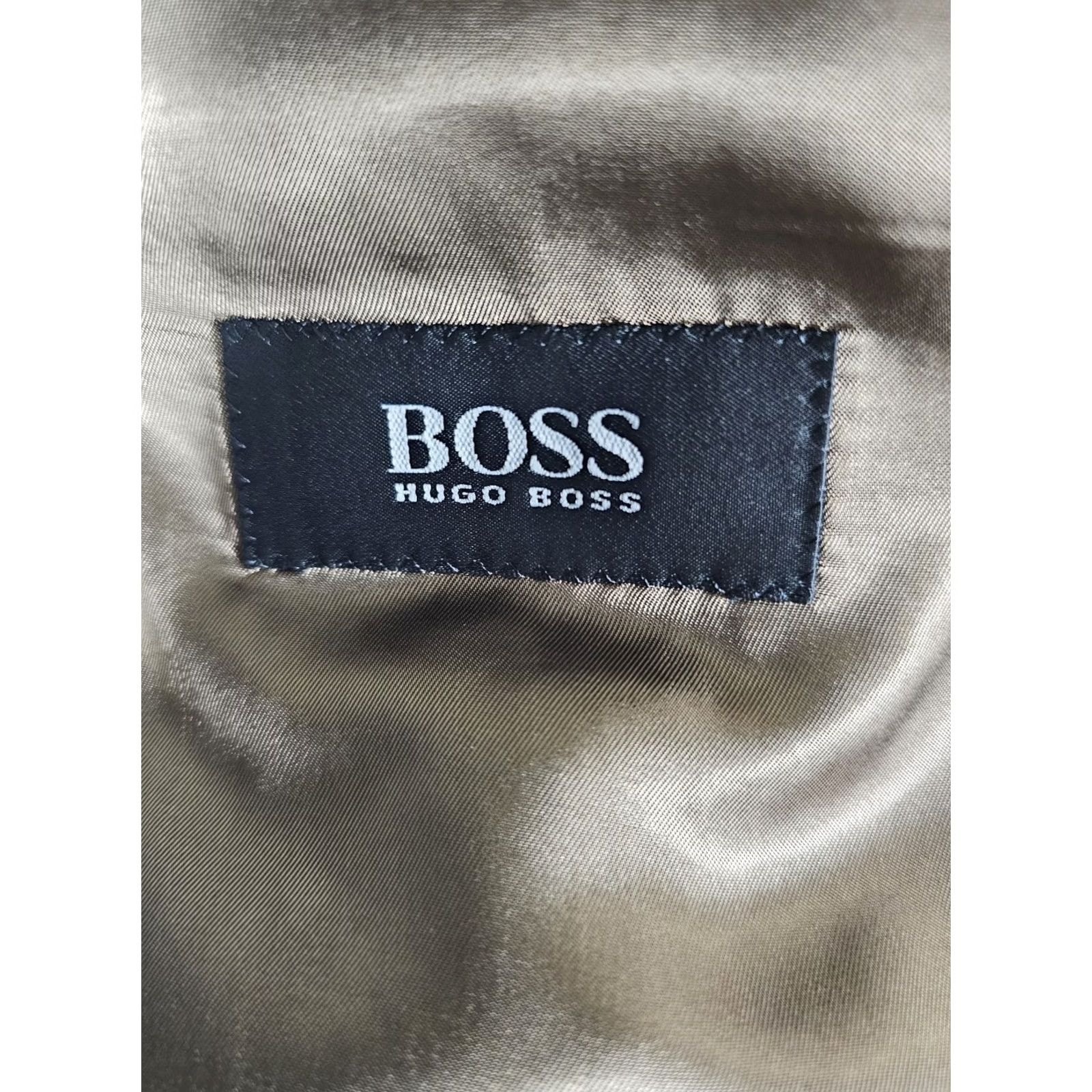Hugo Boss VINTAGE Hugo Boss Loro Piana Italy Wool & Cashmere Brown Houndstooth Blazer Men's Sz 44R Size 44R - 6 Thumbnail