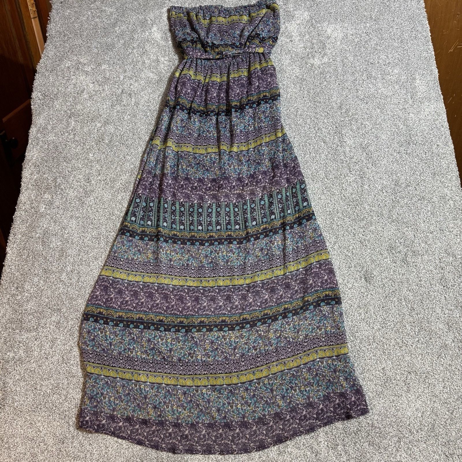 Other Umgee Dress M Boho Strapless Maxi Peasant Hippie Festival Size M / US 6-8 / IT 42-44 - 1 Thumbnail