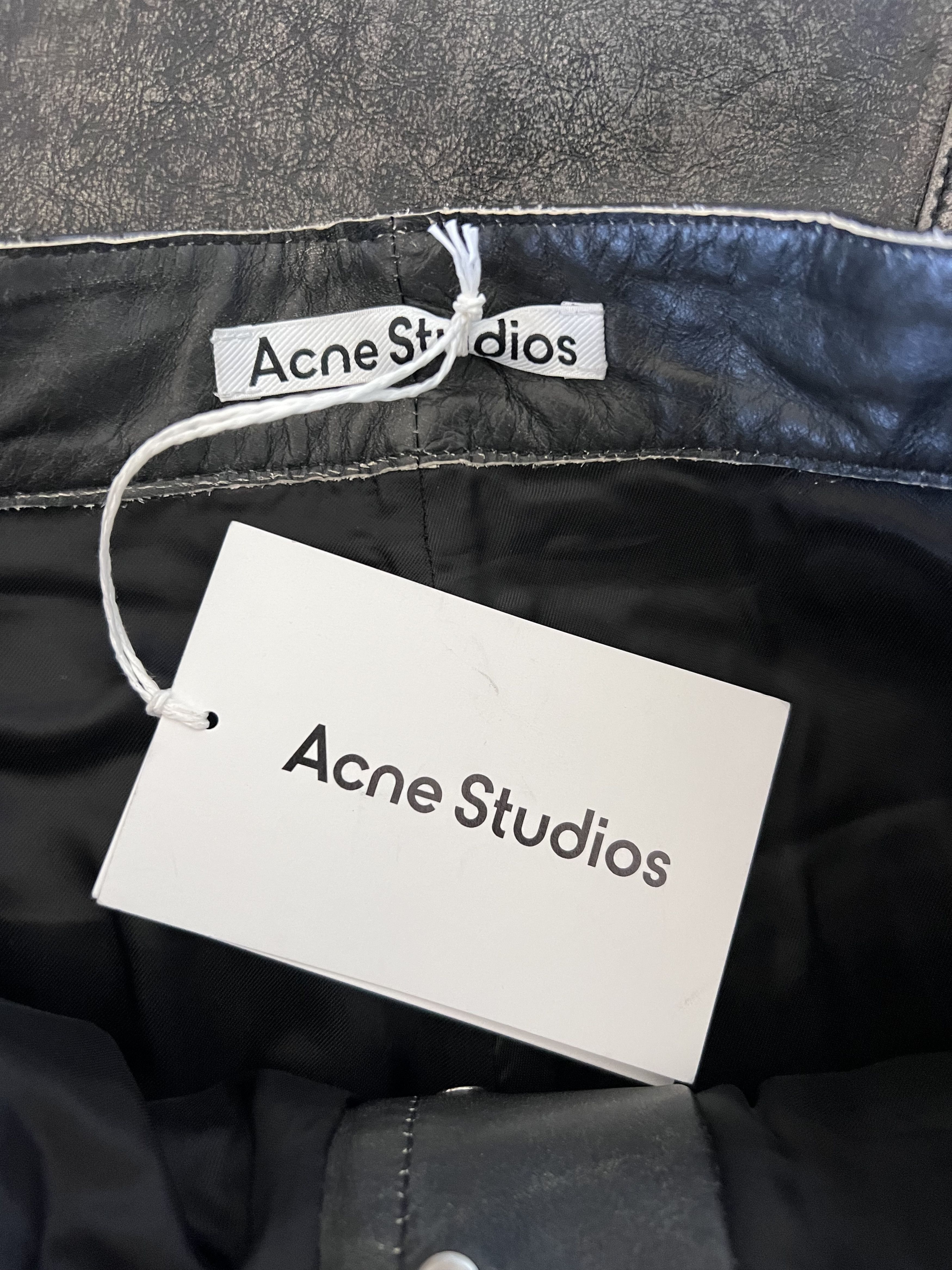 Acne Studios Acne Studios 2021 Sanding Leather Pants in Black Size US 32 / EU 48 - 8 Thumbnail