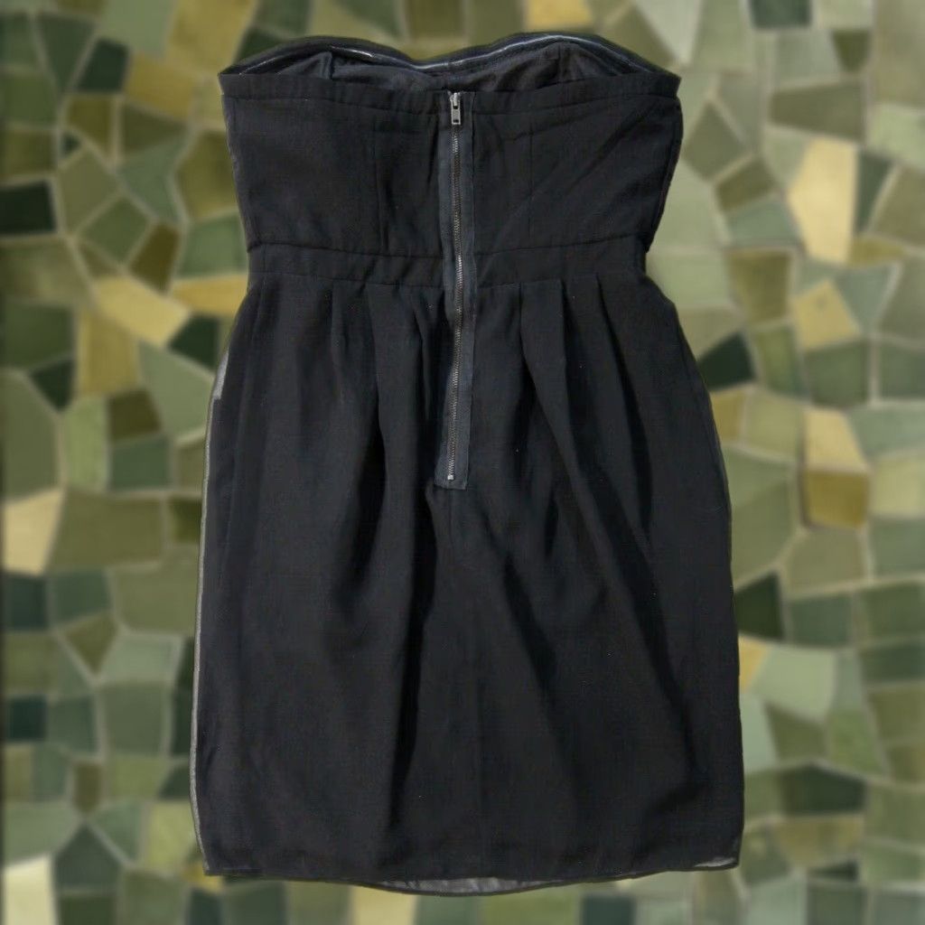 Vintage NWT Lauren Conrad Black Silky Sleeveless Sweatheart Drop Waist Sheath Dress 2/S Size XS / US 0-2 / IT 36-38 - 1 Thumbnail