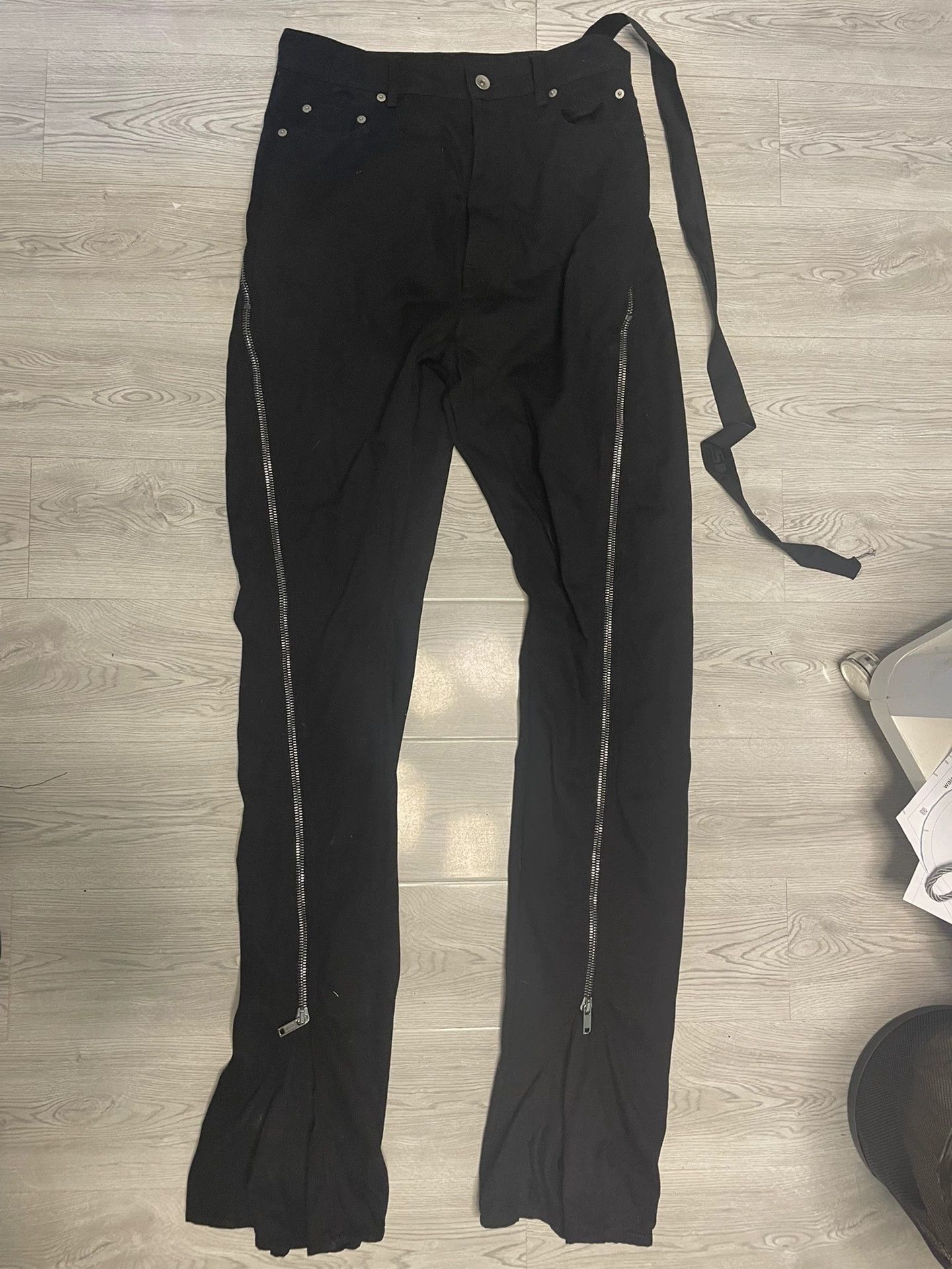 Rick Owens × Rick Owens Drkshdw Rick Owens Bolan Banana Flared Zip