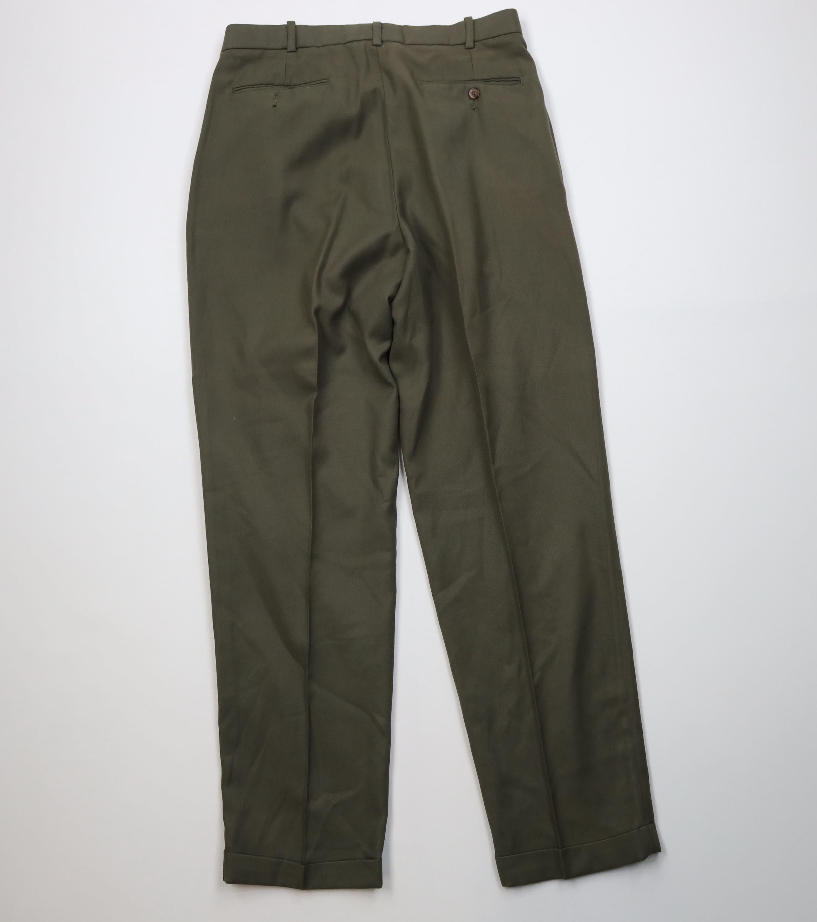Vintage Vintage 90s Streetwear Gabardine Blend Knit Chino Pants Size US 31 - 9 Thumbnail