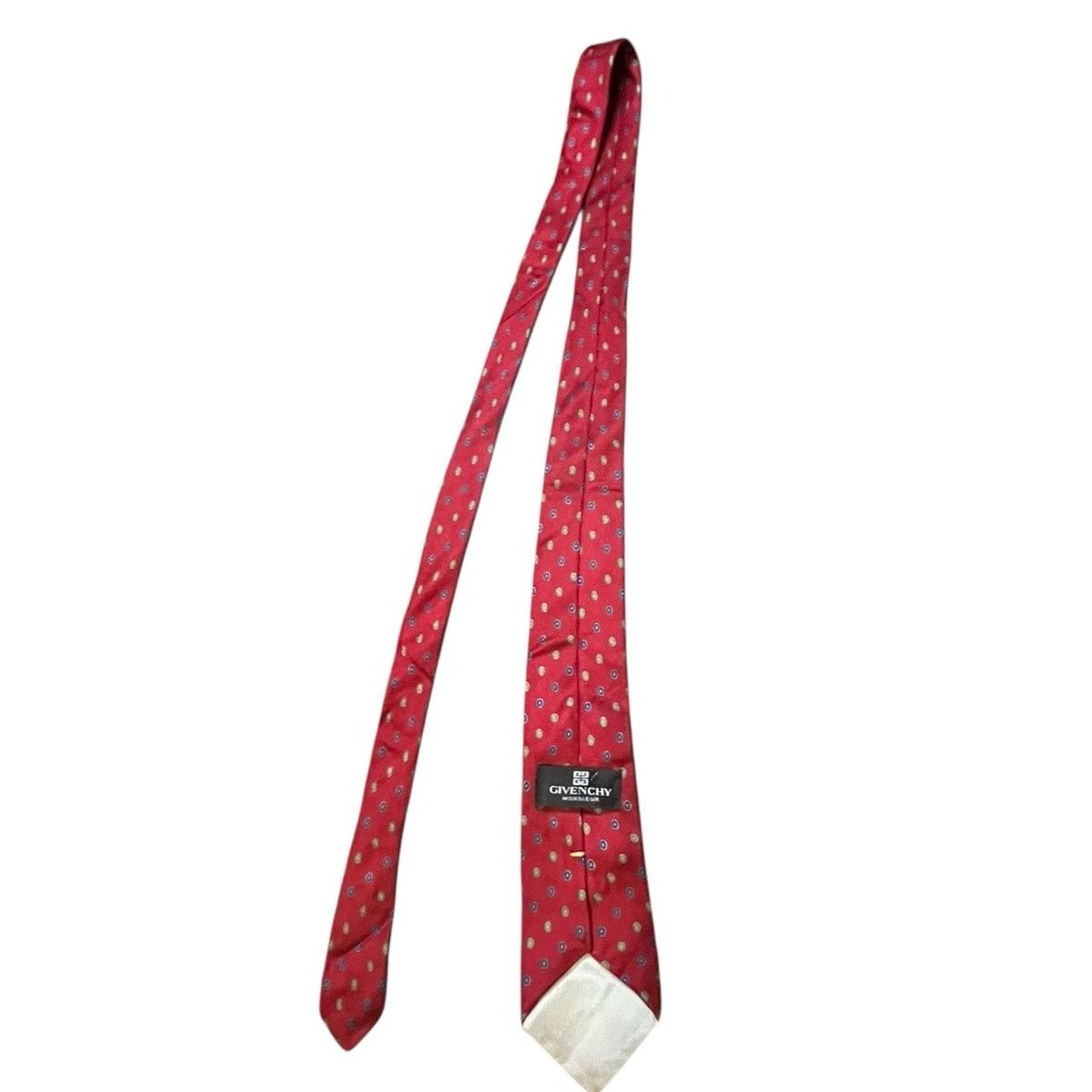Givenchy Givenchy Monsieur Red Silk Tie - Circular Pattern Vintage Size ONE SIZE - 4 Thumbnail