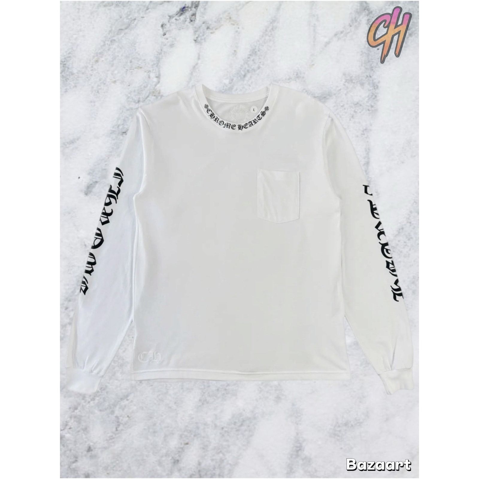 Chrome Hearts Chrome Hearts Neck Logo Long Sleeve Pocket T-Shirt Size US L / EU 52-54 / 3 - 5 Thumbnail