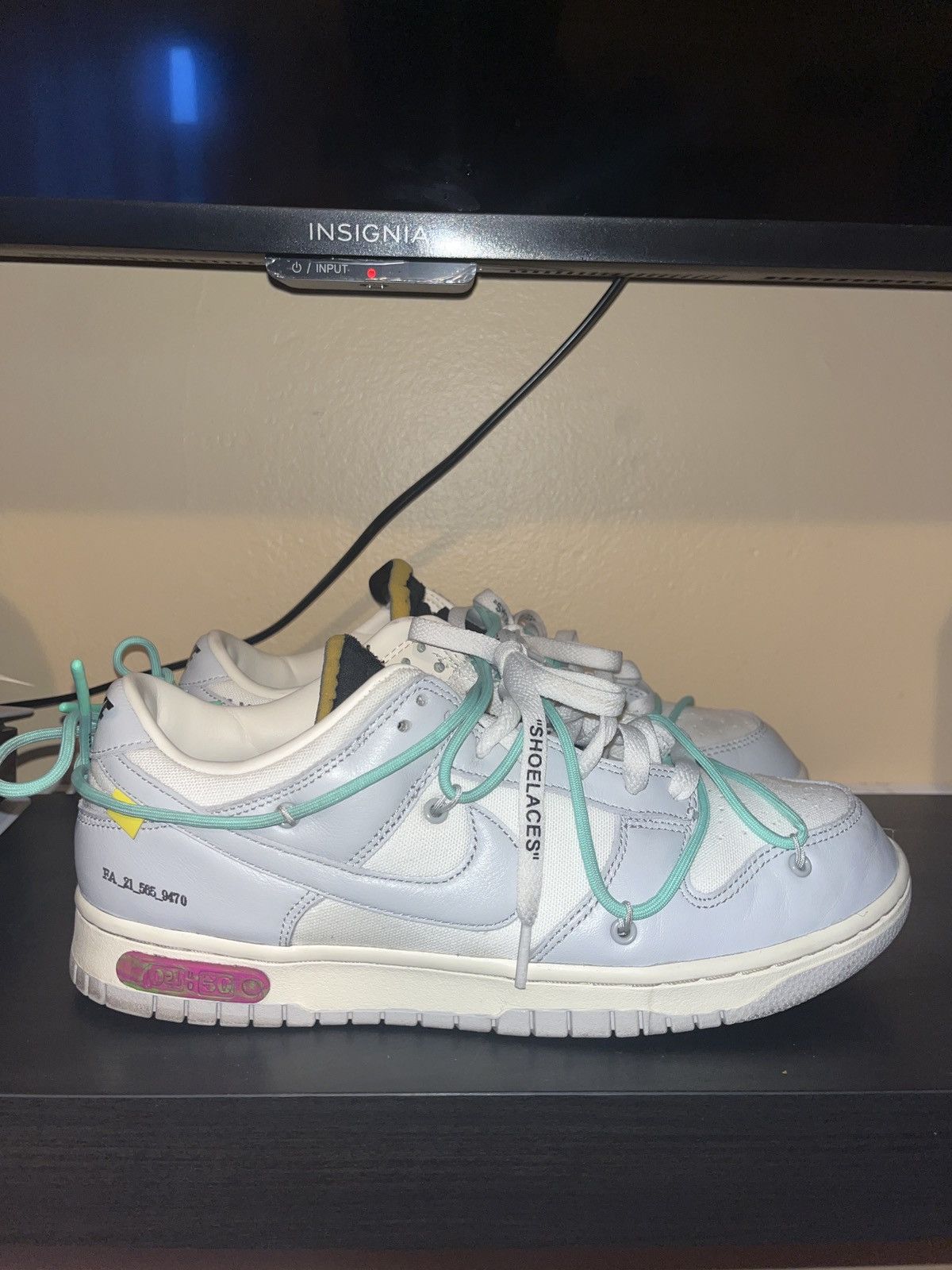 Nike × Off-White × Virgil Abloh Nike grey Off-White dunk ‘Lot 04 of 50’ Size US 9.5 / EU 42-43 - 2 Thumbnail