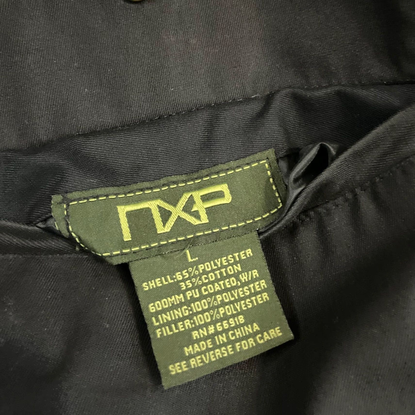 Vintage NXP Military Jacket - Black - L Size Men Water Resistant Workwear Canvas 65% Polyester 35% Cotton Zipper Snap Size US L / EU 52-54 / 3 - 7 Thumbnail