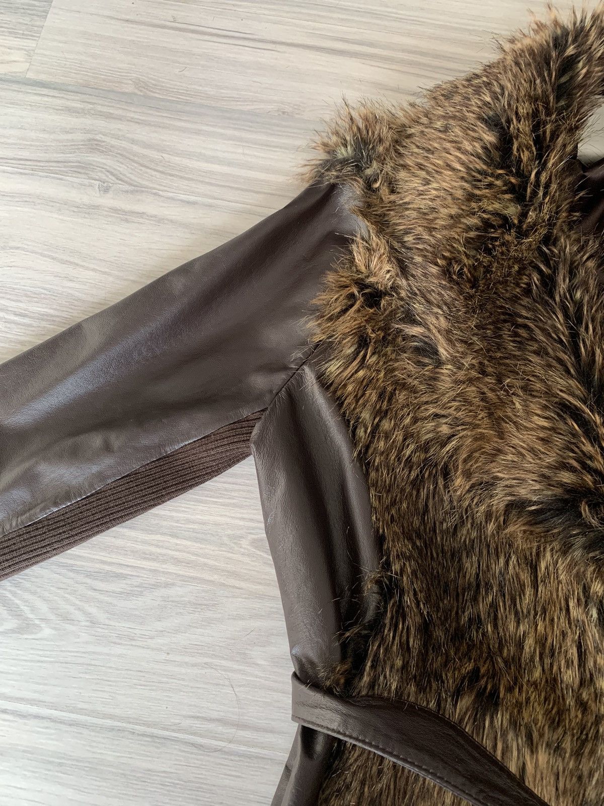 Hysteric Glamour Y2K Vintage Faux Fur Chocolate Leather Jacket ysl gucci Size L / US 10 / IT 46 - 6 Thumbnail